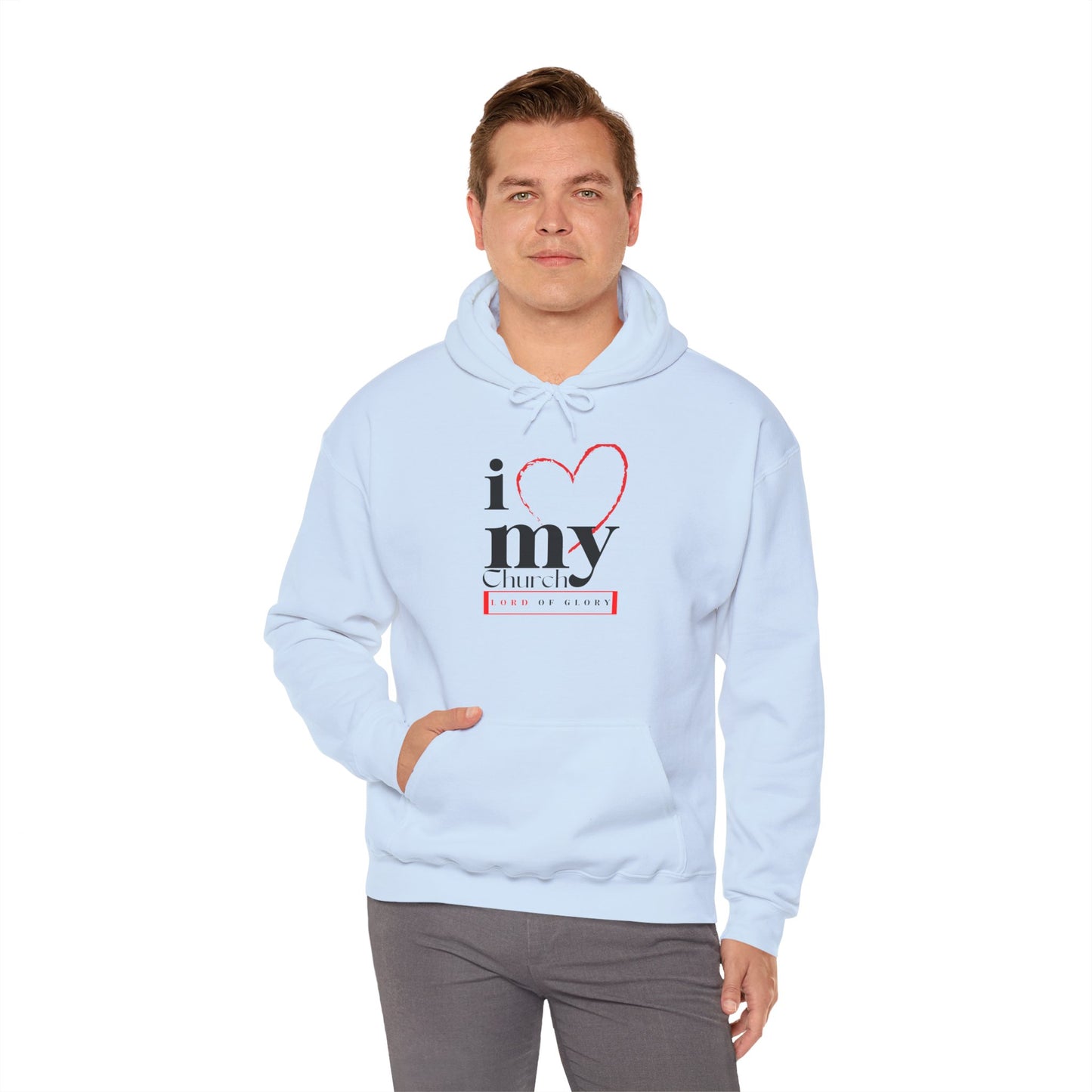 I Love My Church Hoodie - Cozy Unisex Sweatshirt for Church Events, Gifts, Worship, Casual Wear, Faith Celebrations
