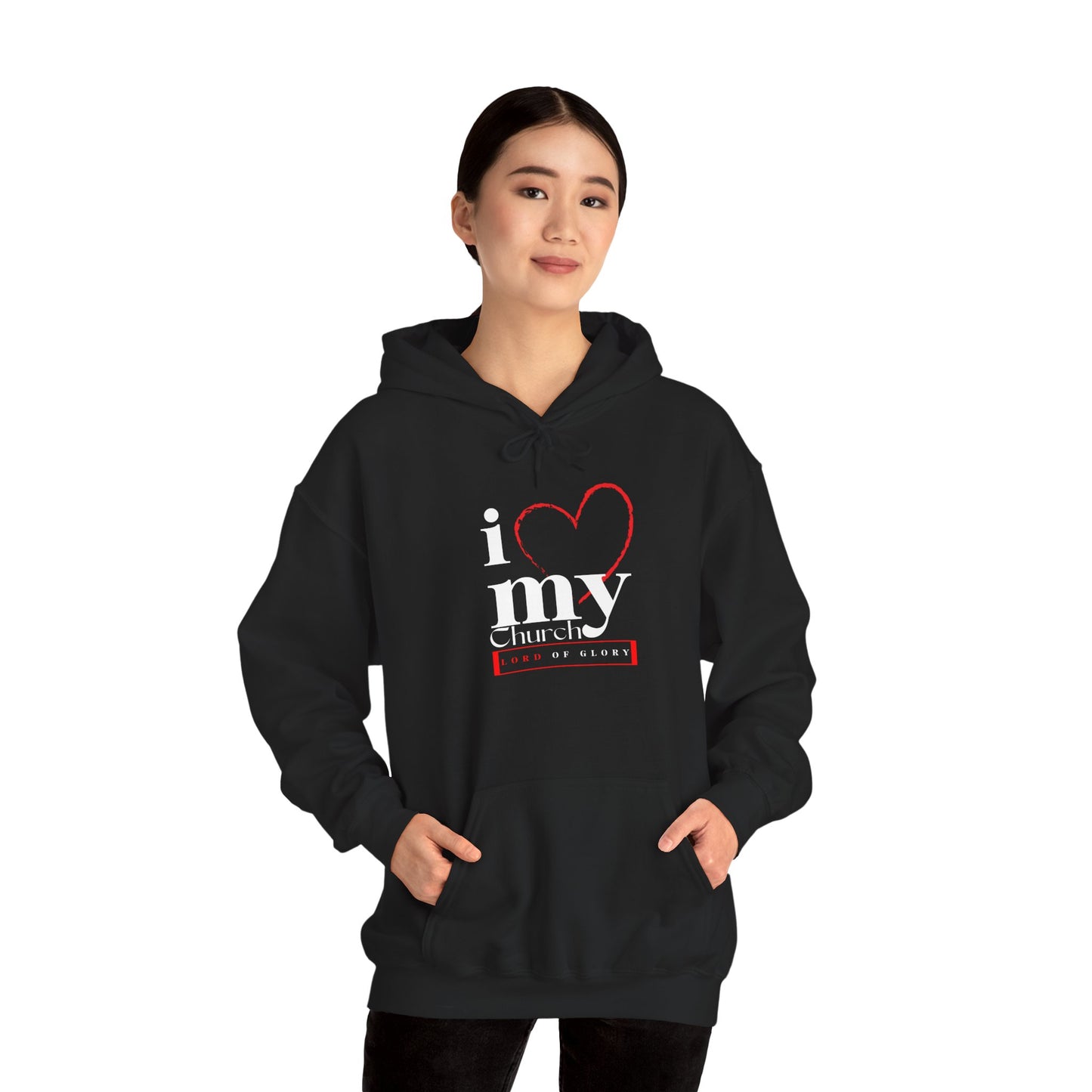 I Love My Church Hoodie - Cozy Unisex Sweatshirt for Church Events, Gifts, Worship, Casual Wear, Faith Celebrations