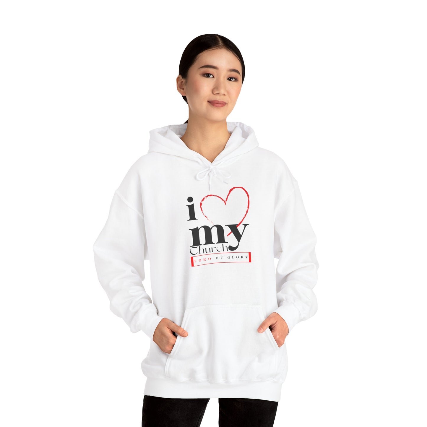 I Love My Church Hoodie - Cozy Unisex Sweatshirt for Church Events, Gifts, Worship, Casual Wear, Faith Celebrations