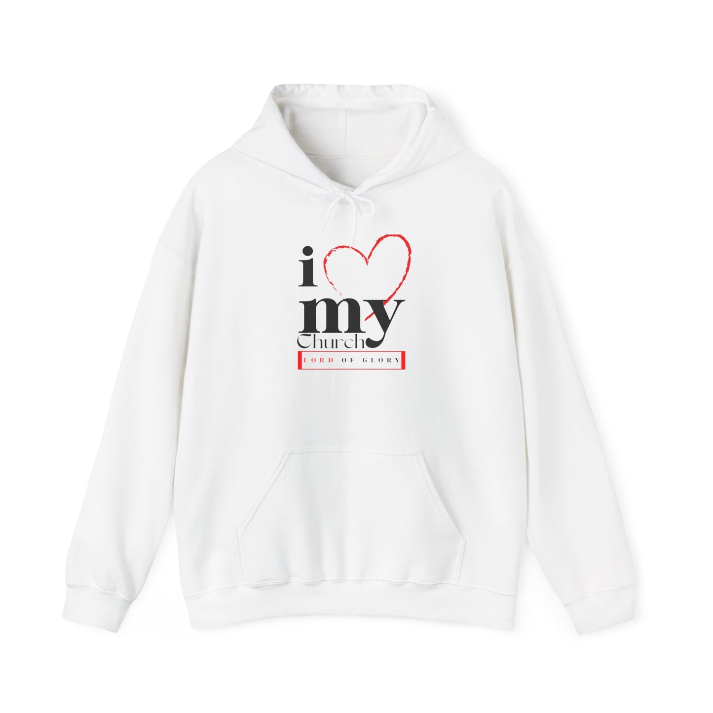 I Love My Church Hoodie - Cozy Unisex Sweatshirt for Church Events, Gifts, Worship, Casual Wear, Faith Celebrations