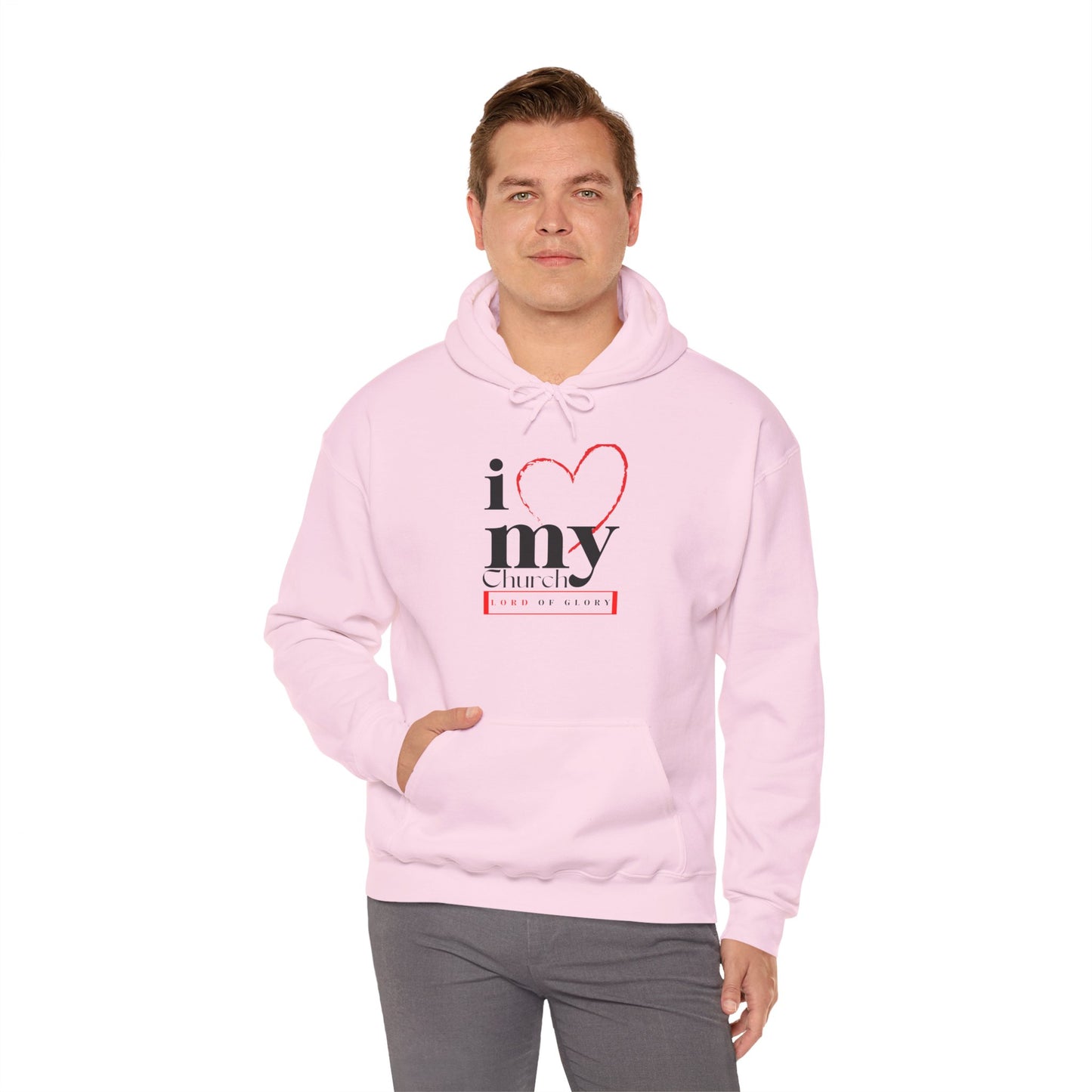 I Love My Church Hoodie - Cozy Unisex Sweatshirt for Church Events, Gifts, Worship, Casual Wear, Faith Celebrations