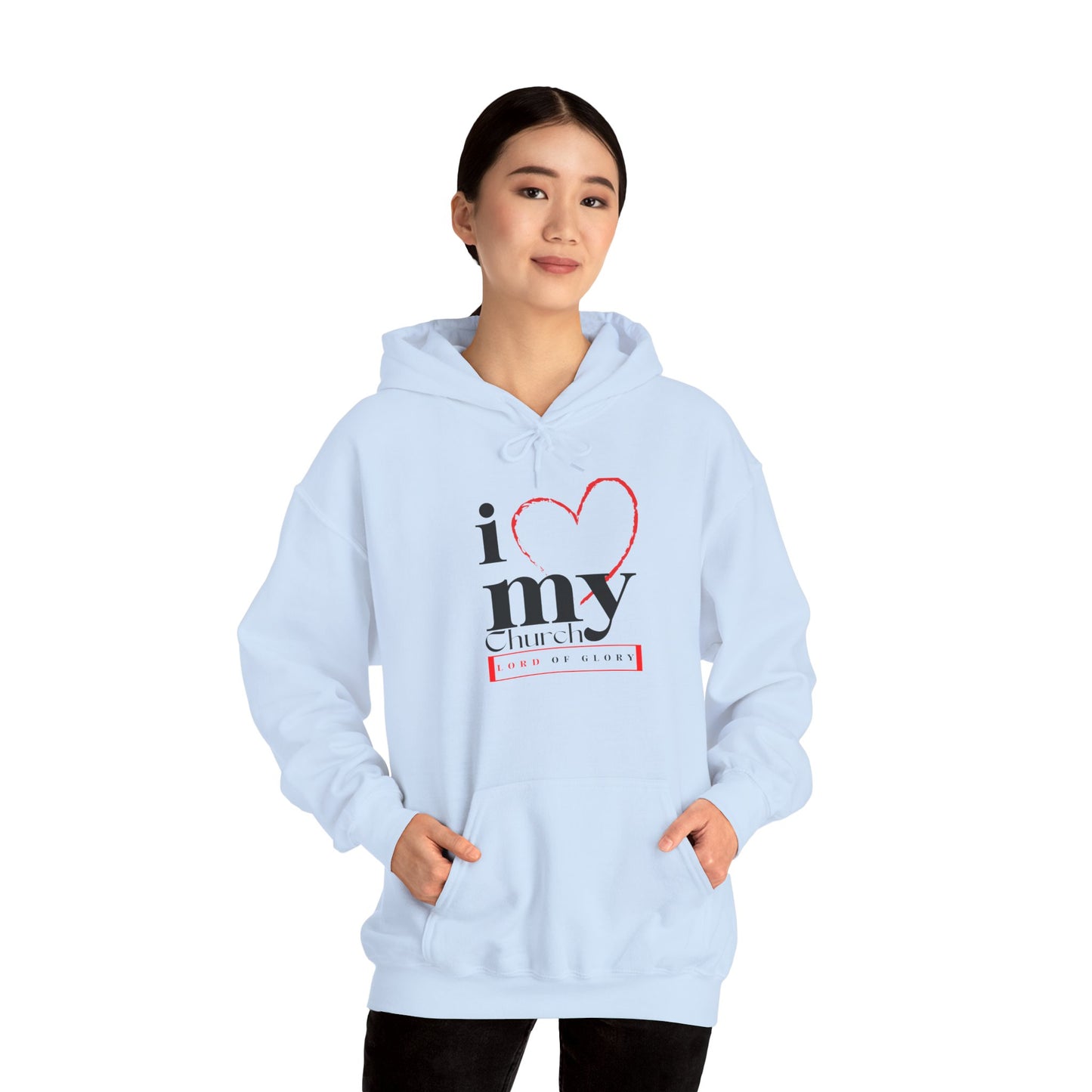 I Love My Church Hoodie - Cozy Unisex Sweatshirt for Church Events, Gifts, Worship, Casual Wear, Faith Celebrations