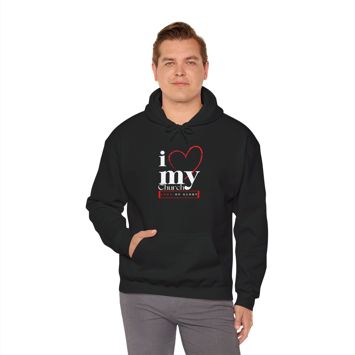 I Love My Church Hoodie - Cozy Unisex Sweatshirt for Church Events, Gifts, Worship, Casual Wear, Faith Celebrations