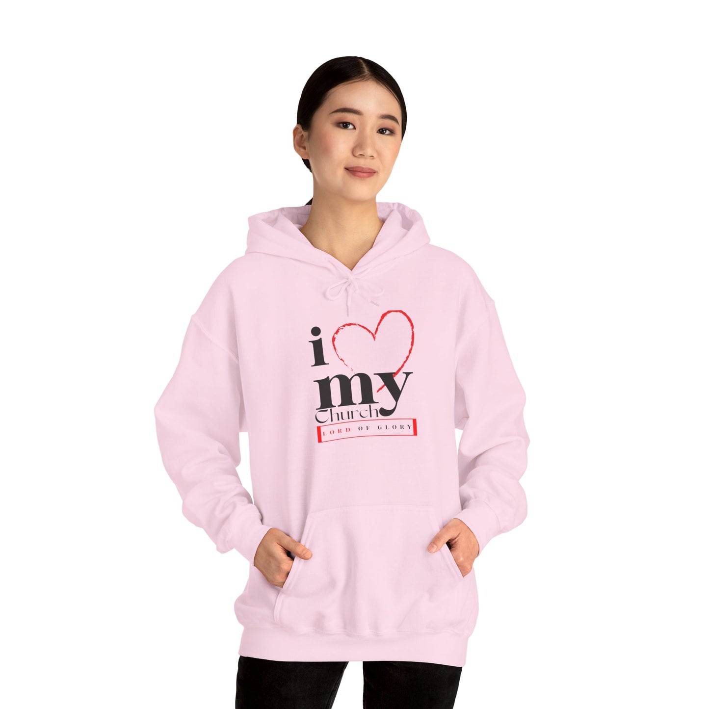 I Love My Church Hoodie - Cozy Unisex Sweatshirt for Church Events, Gifts, Worship, Casual Wear, Faith Celebrations
