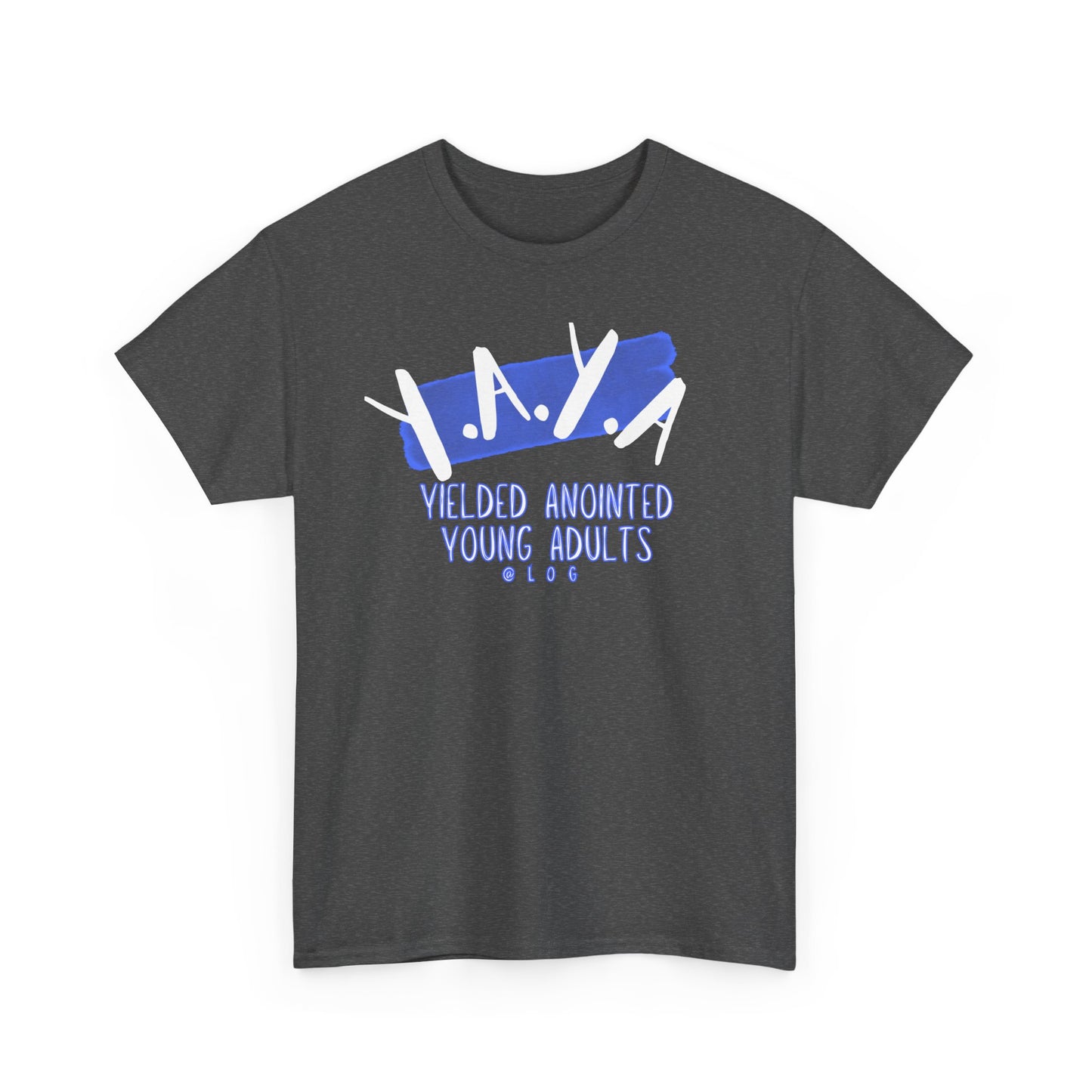 YAYA: Unisex Heavy Cotton Tee - YAYA Yielded Anointed Young Adults, Christian Apparel, Youth Group Shirt, Faith-Based Clothing, Casual Tee, [...]
