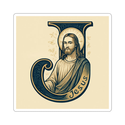 Jesus Kiss-Cut Stickers, Religious Decor, Christian Gifts, Laptop Stickers, Bible Study Supplies