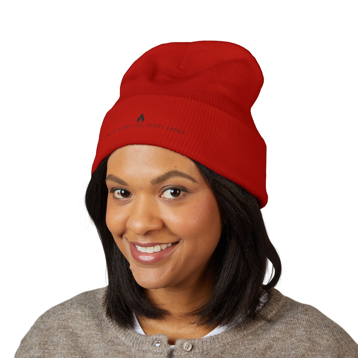 LOG Embroidered Classic Cuffed Beanie, Warm Winter Hat