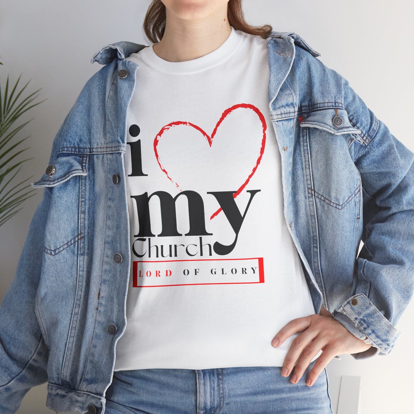 LOG I Love My Church Unisex Tee, Faith-based T-Shirt, Religious Apparel, Gift for Churchgoers, Casual Weekend Wear