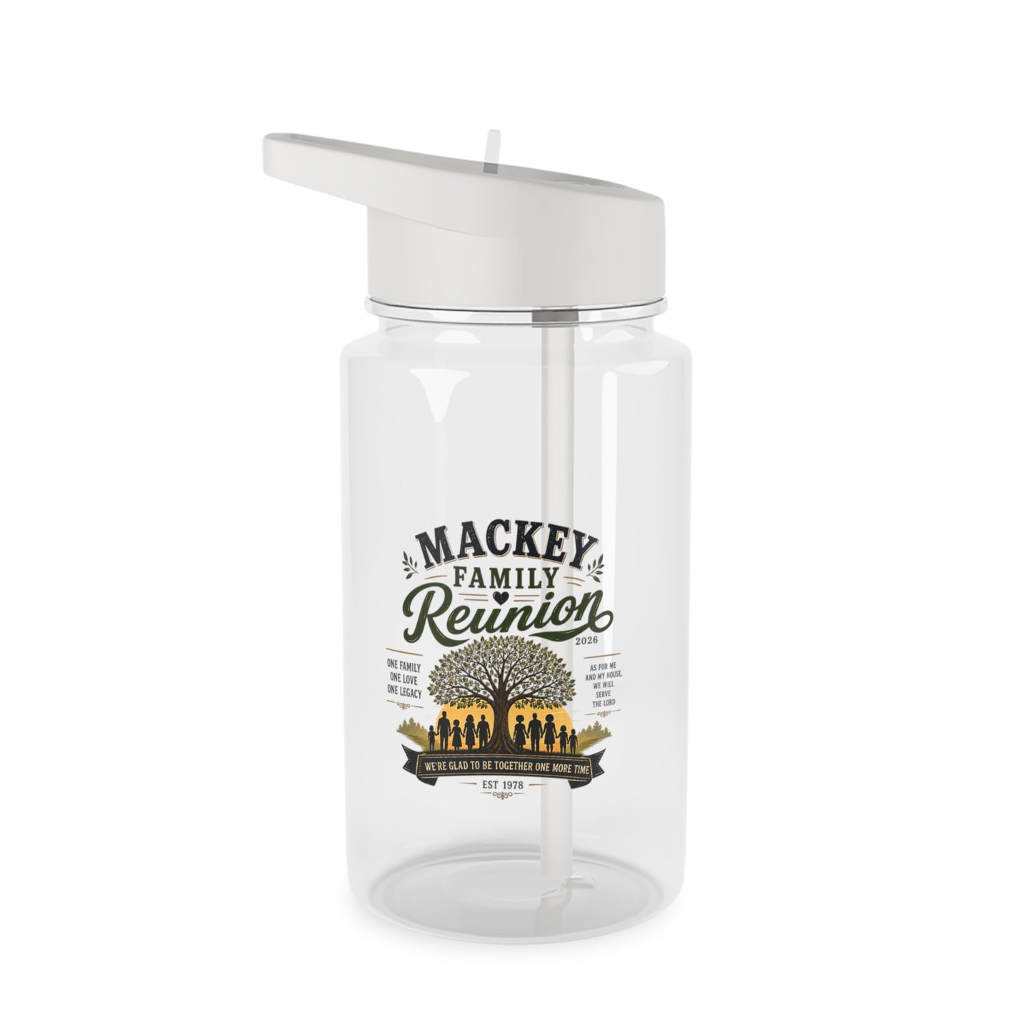 Family Reunion Tritan Water Bottle — Personalized Mackey Family Reunion Design