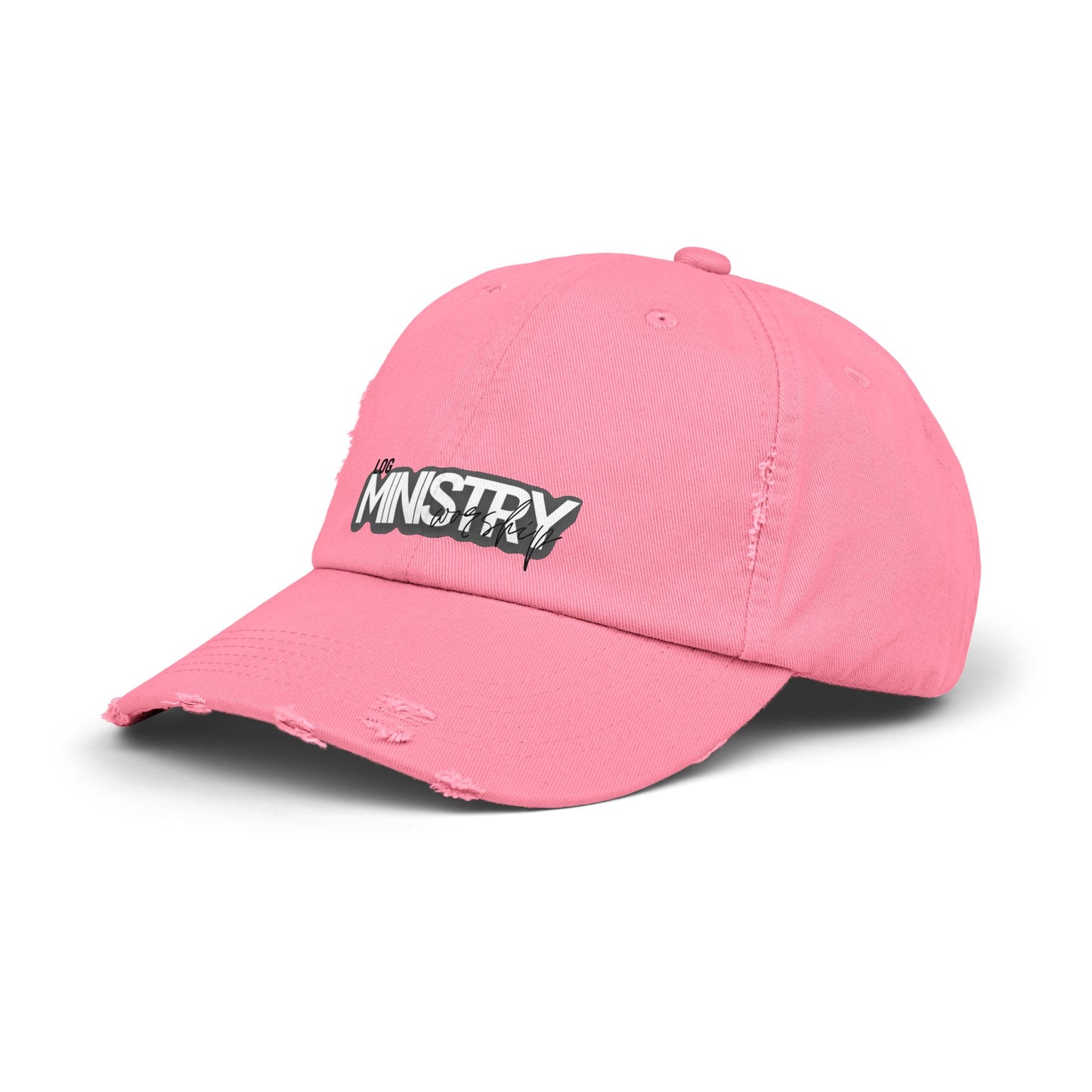 LOG Unisex Distressed Cap with 'MINISTRY': Design, Trendy Baseball Hat for Casual Outfits, Gift for Friends, Daily Wear, Festival [...]