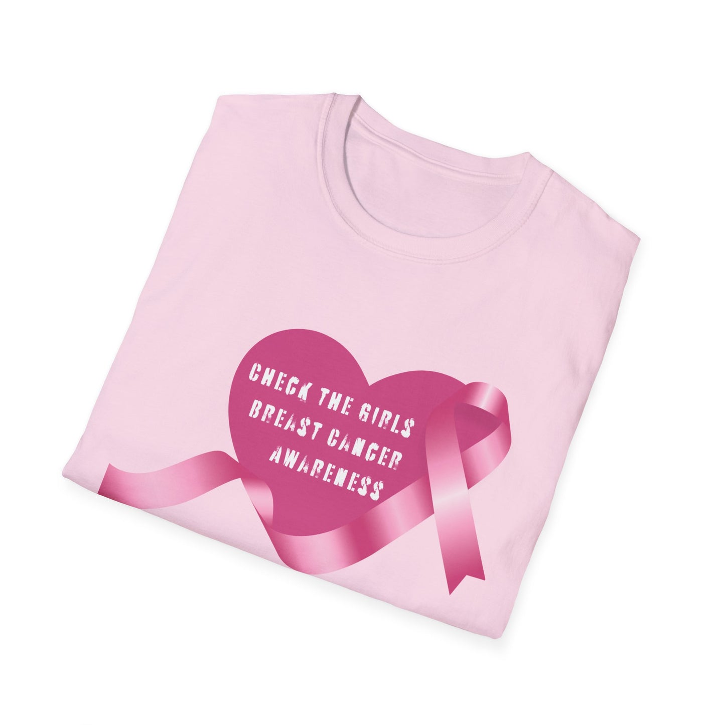 Breast Cancer Awareness T-Shirt - Check The Girls, Gift for Support, Fundraiser Event, Comfort Wear, Pink Ribbon Tee, Unisex Fashion