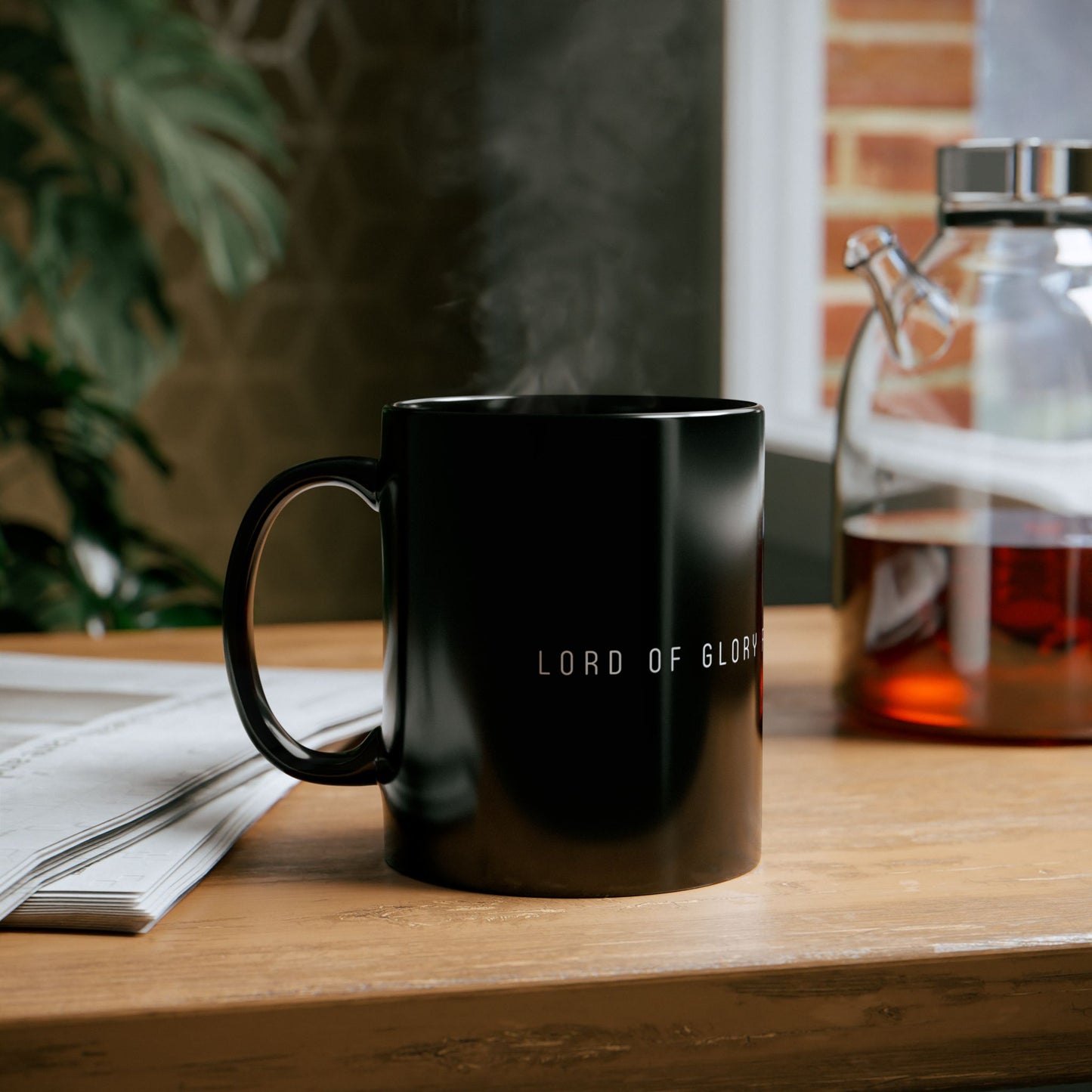 LOG Sleek Black Mug with Inspirational Design | Perfect for Coffee Lovers, Gifts, Church Events, Daily Motivation, and Home Decor