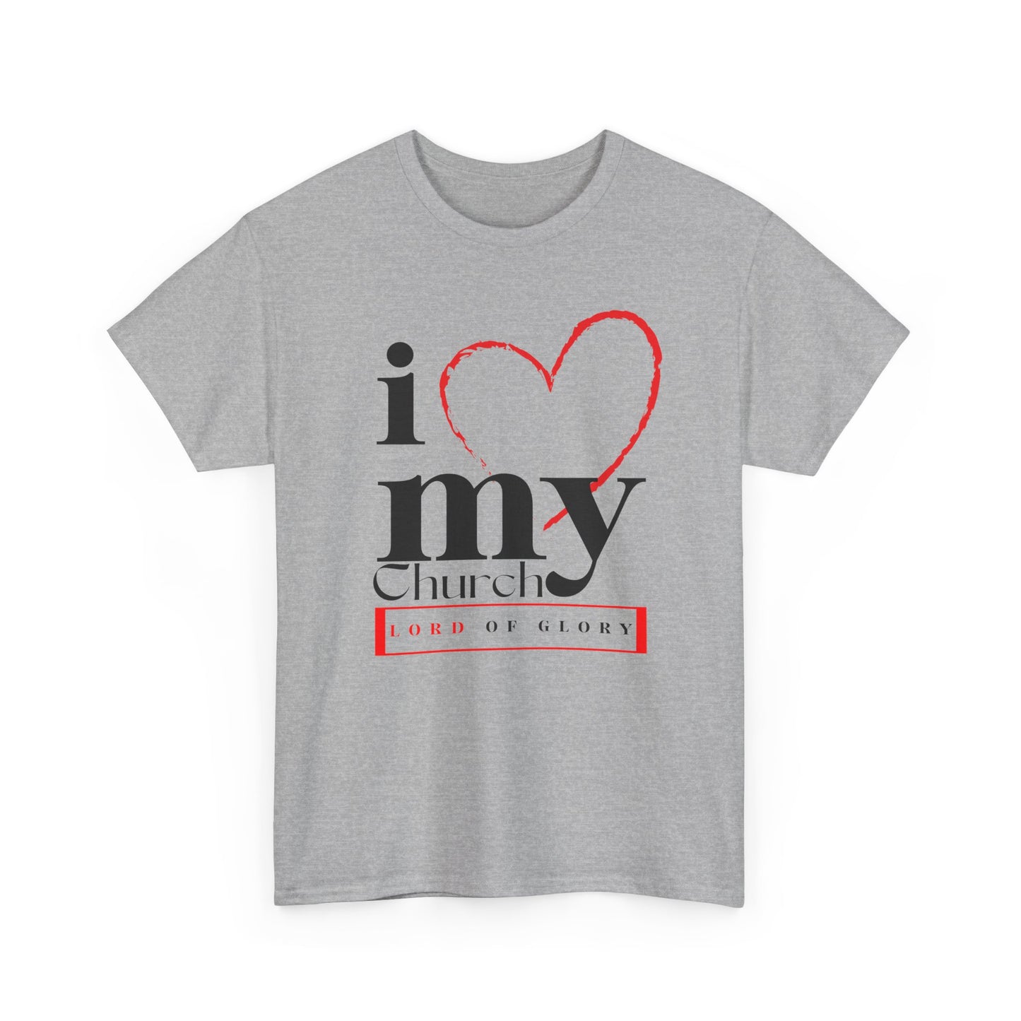 LOG I Love My Church Unisex Tee, Faith-based T-Shirt, Religious Apparel, Gift for Churchgoers, Casual Weekend Wear
