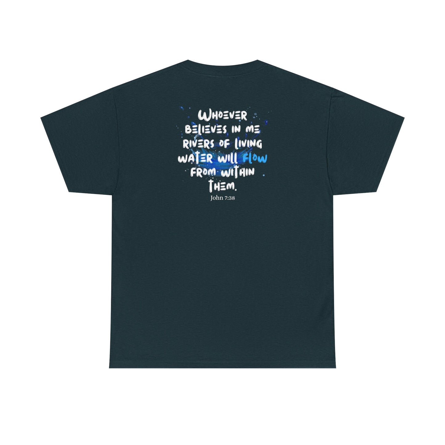 Waterfall Photo Tee — 'Let It Flow' Graphic T-Shirt