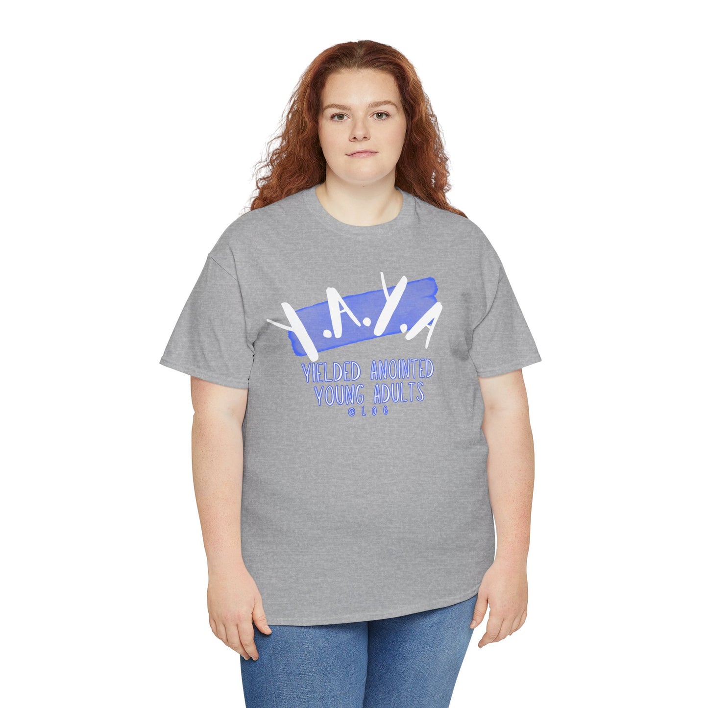 YAYA: Unisex Heavy Cotton Tee - YAYA Yielded Anointed Young Adults, Christian Apparel, Youth Group Shirt, Faith-Based Clothing, Casual Tee, [...]