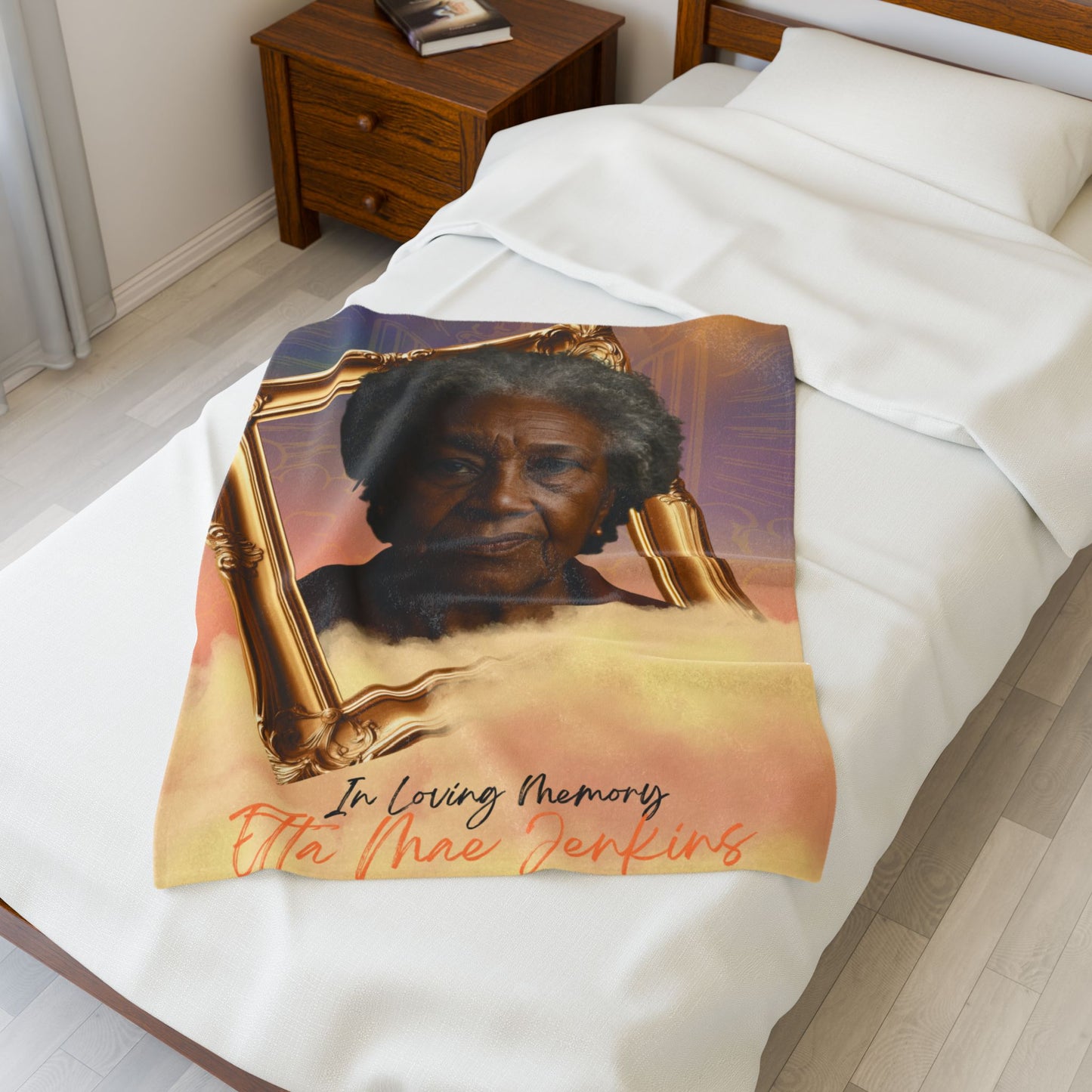 Personalized Velveteen Plush Blanket - In Loving Memory Tribute, Cozy Gift for Remembrance, Soft Throw for Memorials, Sympathy Gifts, [...]