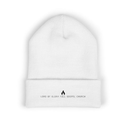 LOG Embroidered Classic Cuffed Beanie, Warm Winter Hat