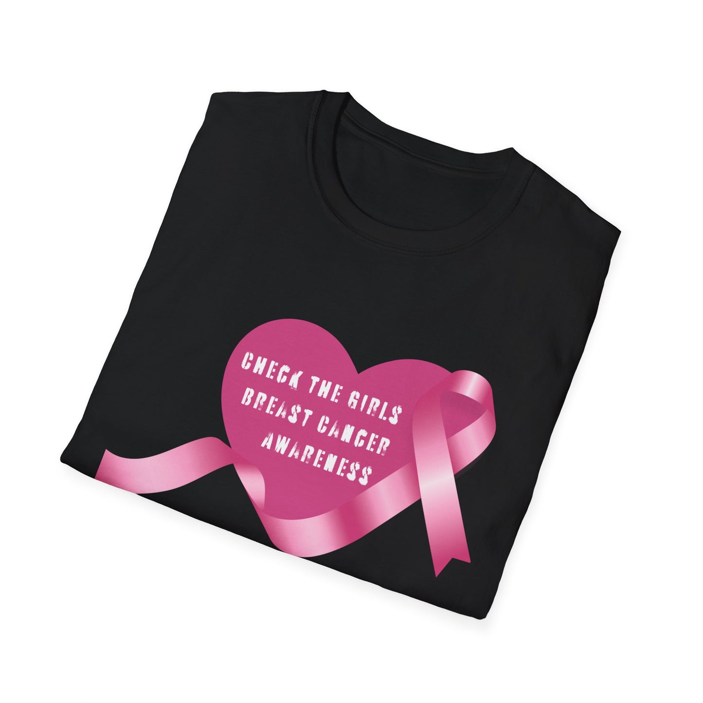 Breast Cancer Awareness T-Shirt - Check The Girls, Gift for Support, Fundraiser Event, Comfort Wear, Pink Ribbon Tee, Unisex Fashion