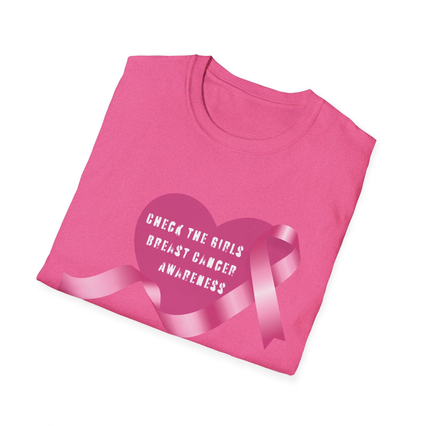 Breast Cancer Awareness T-Shirt - Check The Girls, Gift for Support, Fundraiser Event, Comfort Wear, Pink Ribbon Tee, Unisex Fashion