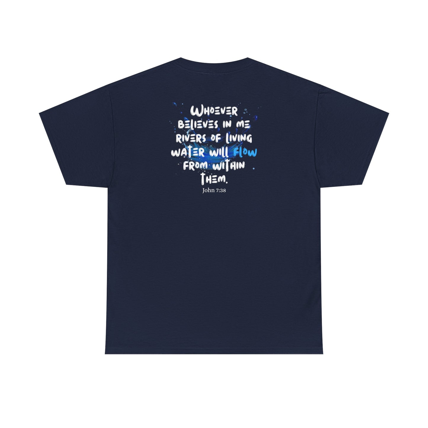 Waterfall Photo Tee — 'Let It Flow' Graphic T-Shirt