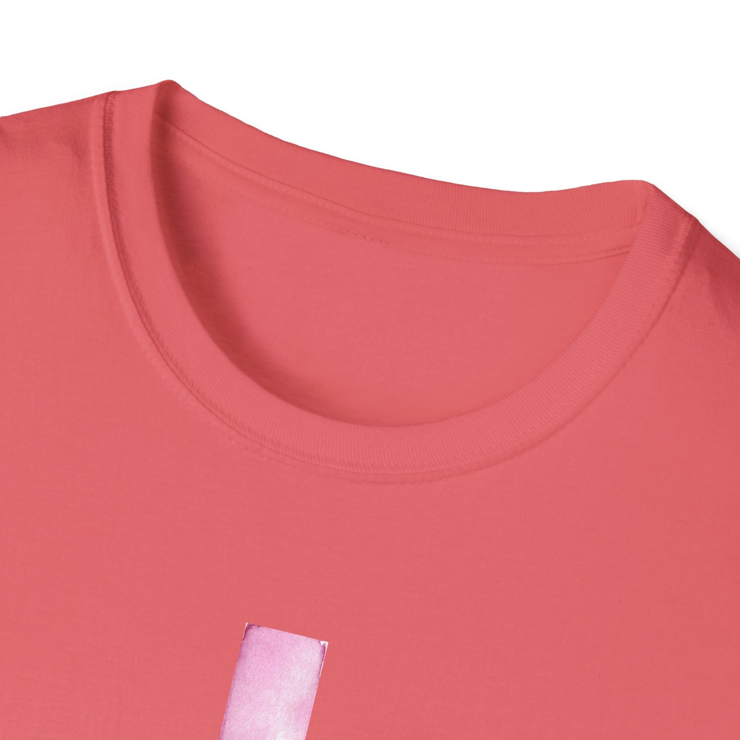 Pink Cross Fighting with Faith Unisex Softstyle T-Shirt, Faith Tee, Casual Wear, Christian Gift, Religious Apparel, Everyday Comfort