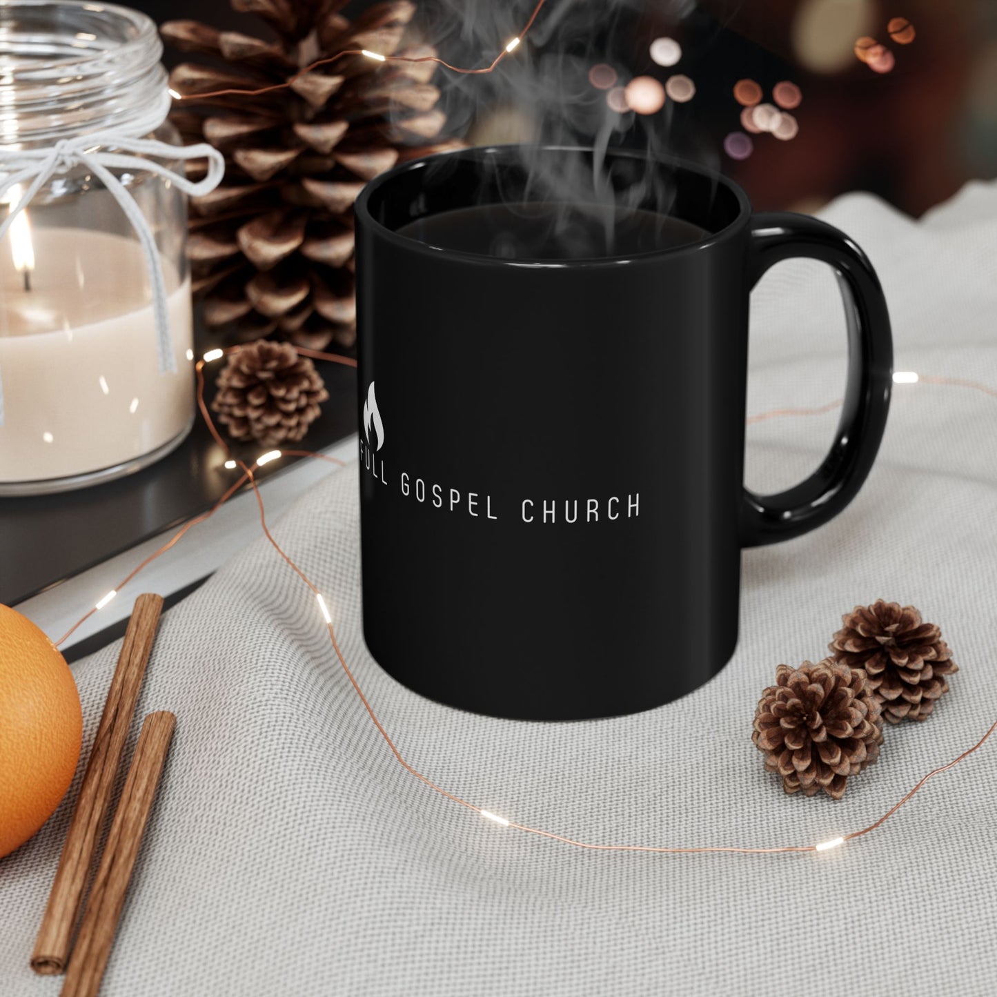 LOG Sleek Black Mug with Inspirational Design | Perfect for Coffee Lovers, Gifts, Church Events, Daily Motivation, and Home Decor