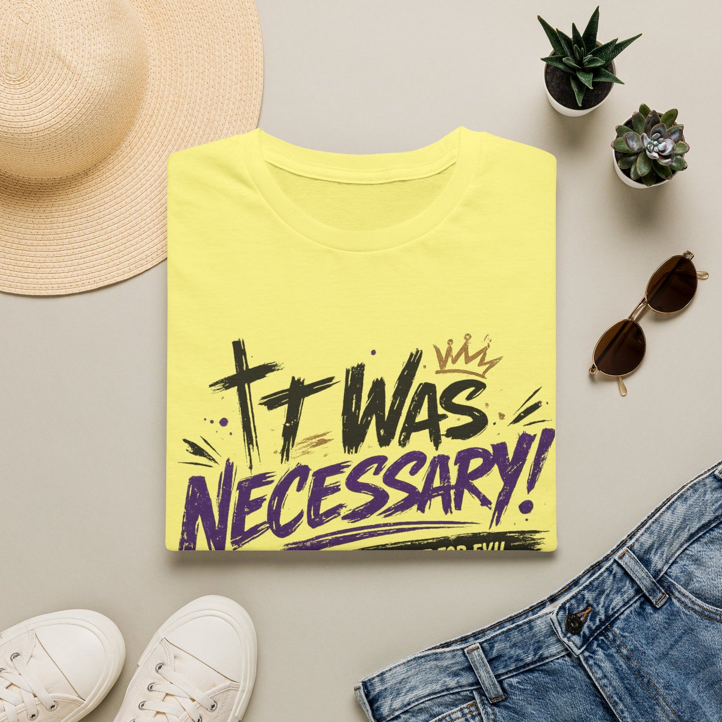 It Was Necessary T-Shirt — Faith & Bold Statement Christian Graphic Tee