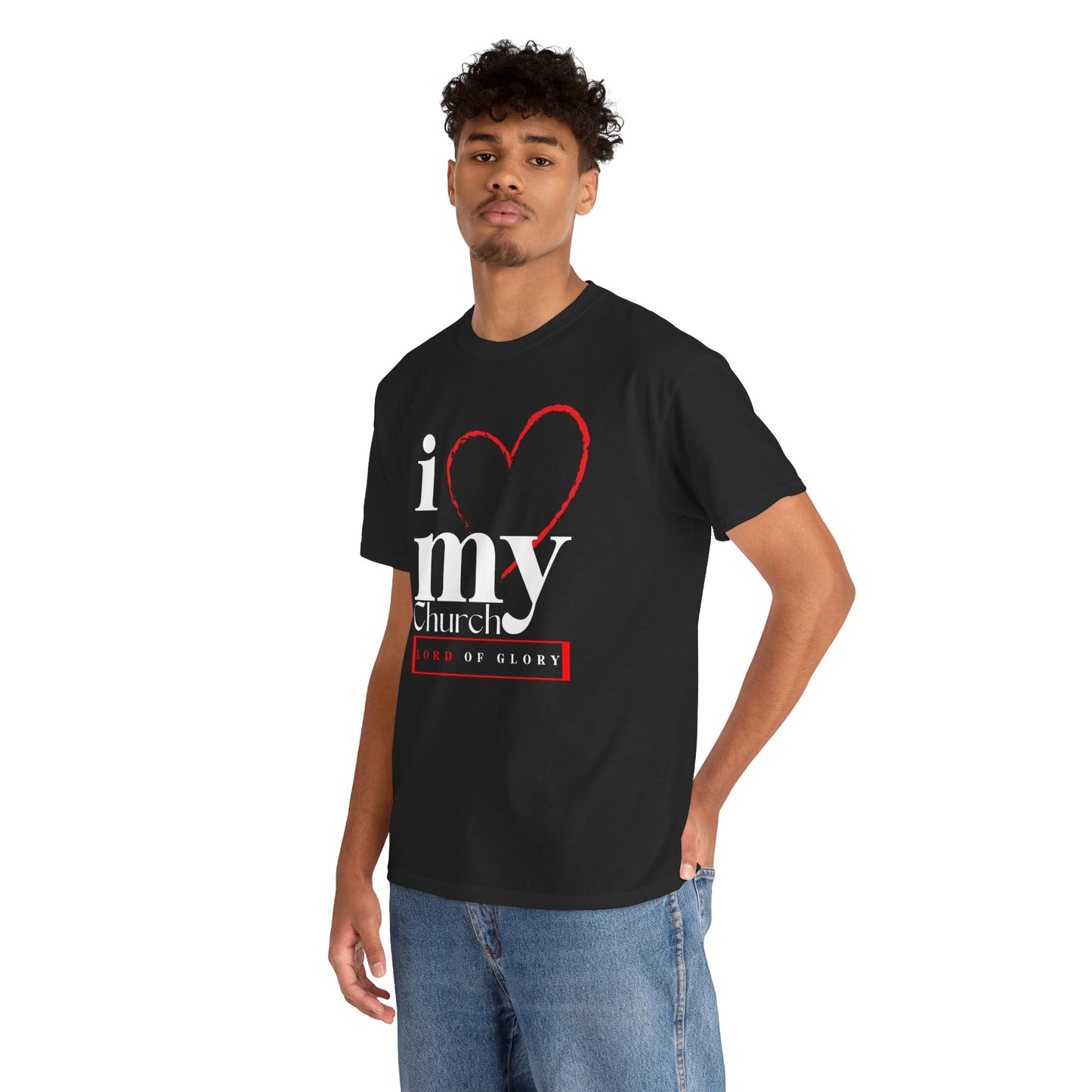 LOG I Love My Church Unisex Tee, Faith-based T-Shirt, Religious Apparel, Gift for Churchgoers, Casual Weekend Wear