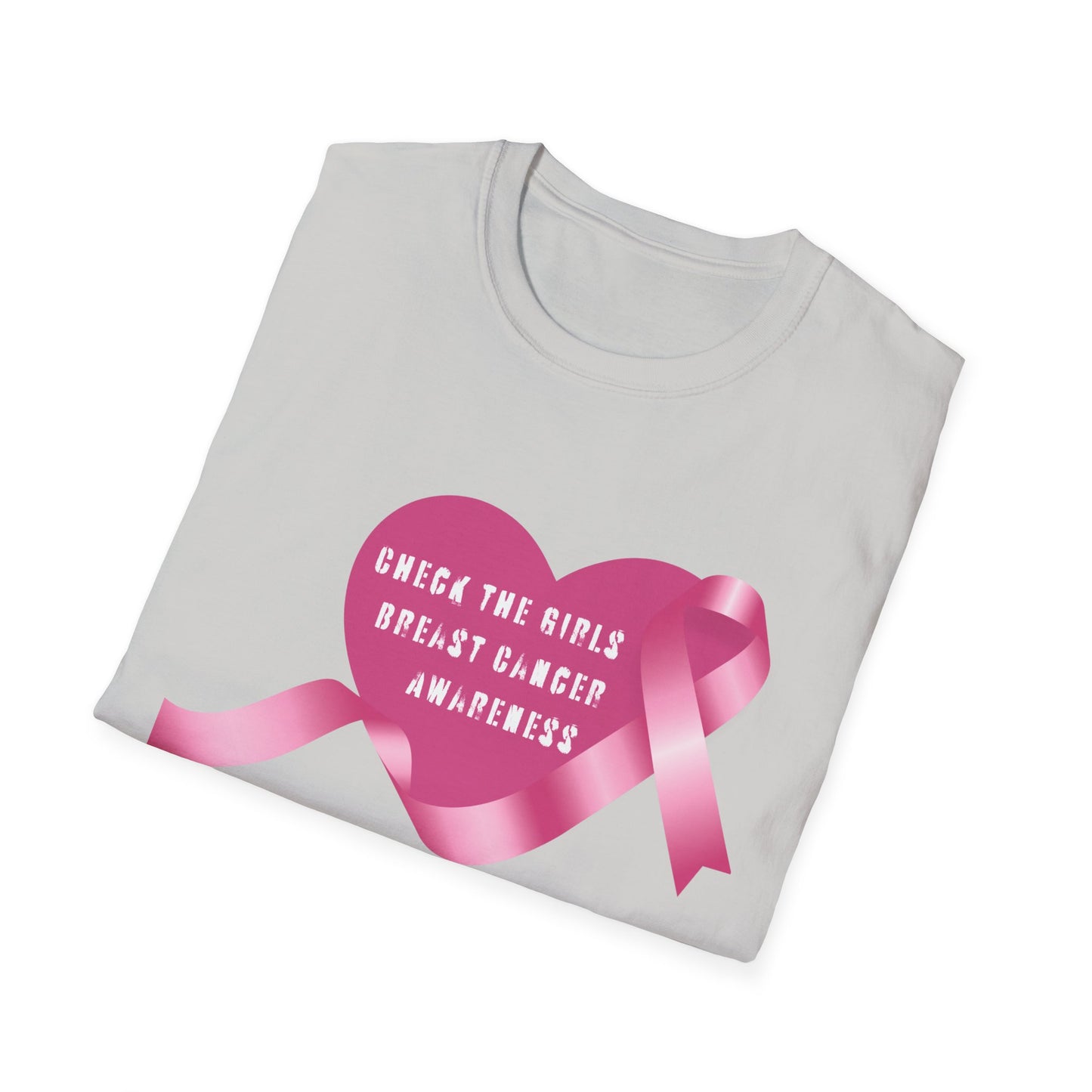 Breast Cancer Awareness T-Shirt - Check The Girls, Gift for Support, Fundraiser Event, Comfort Wear, Pink Ribbon Tee, Unisex Fashion