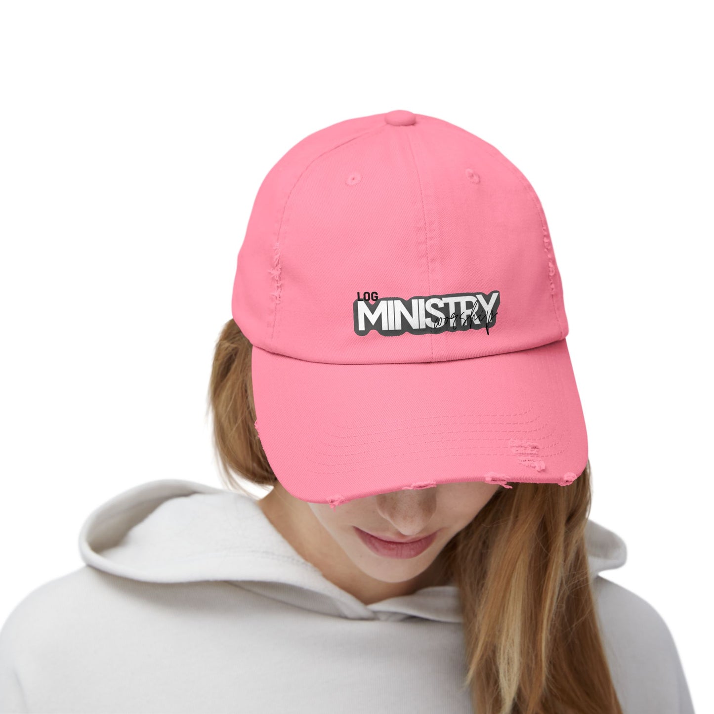 LOG Unisex Distressed Cap with 'MINISTRY': Design, Trendy Baseball Hat for Casual Outfits, Gift for Friends, Daily Wear, Festival [...]
