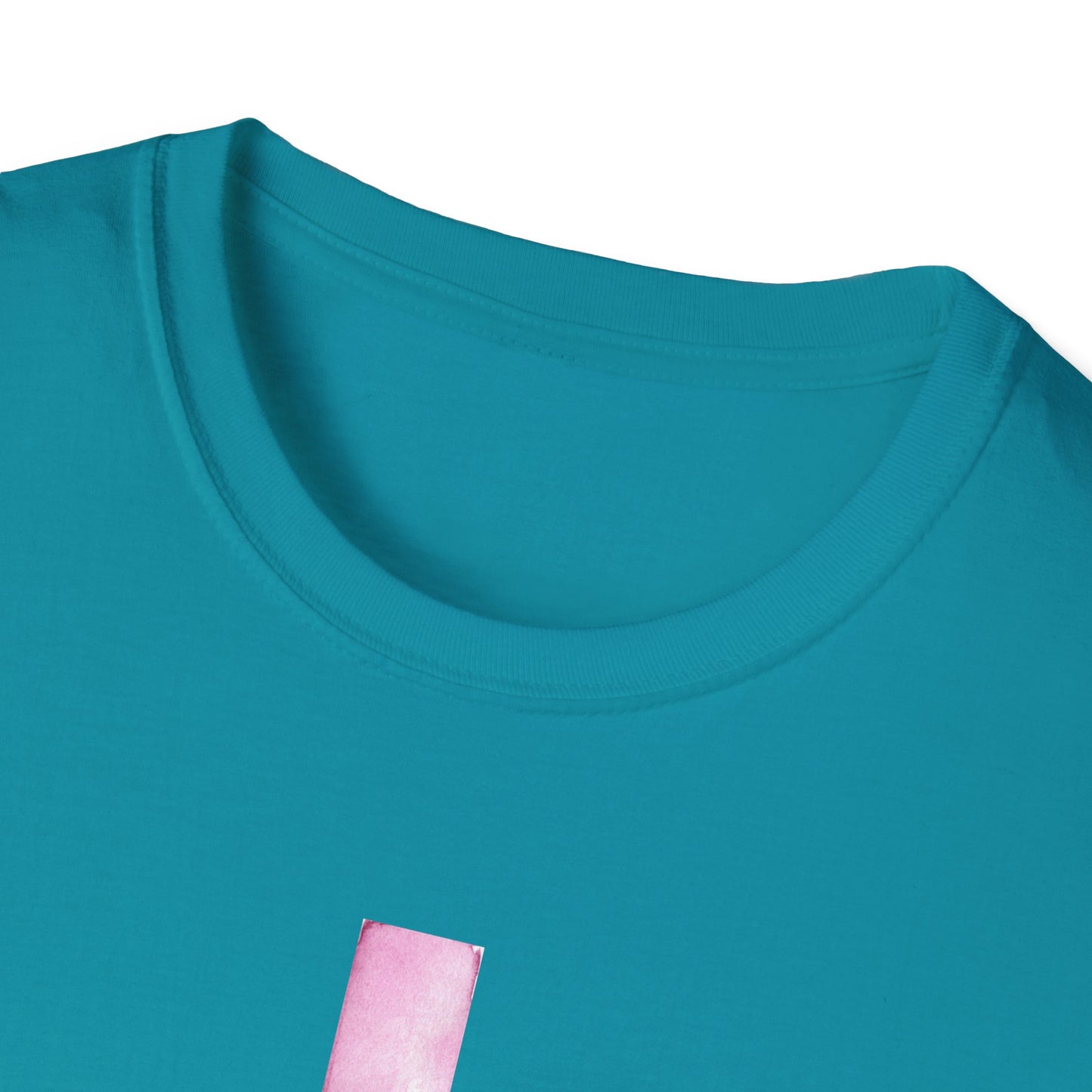 Pink Cross Fighting with Faith Unisex Softstyle T-Shirt, Faith Tee, Casual Wear, Christian Gift, Religious Apparel, Everyday Comfort