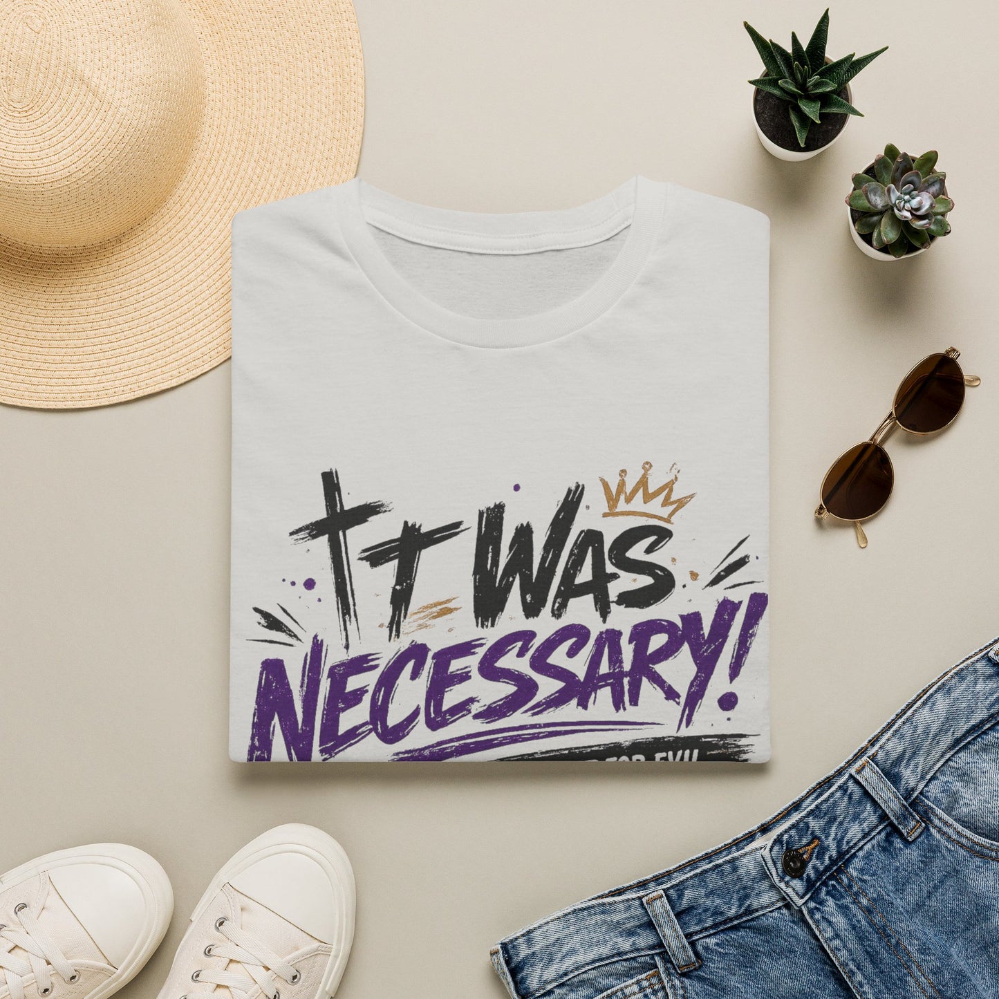 It Was Necessary T-Shirt — Faith & Bold Statement Christian Graphic Tee