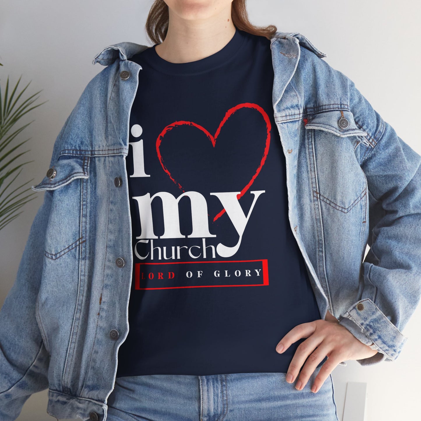 LOG I Love My Church Unisex Tee, Faith-based T-Shirt, Religious Apparel, Gift for Churchgoers, Casual Weekend Wear