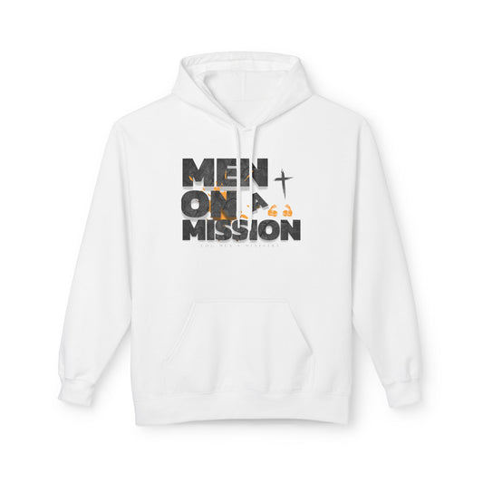 LOG Men on a Mission Hoodie - Inspirational Unisex Fleece, Perfect for Faith Groups, Motivational Apparel, Gift for Encouragement