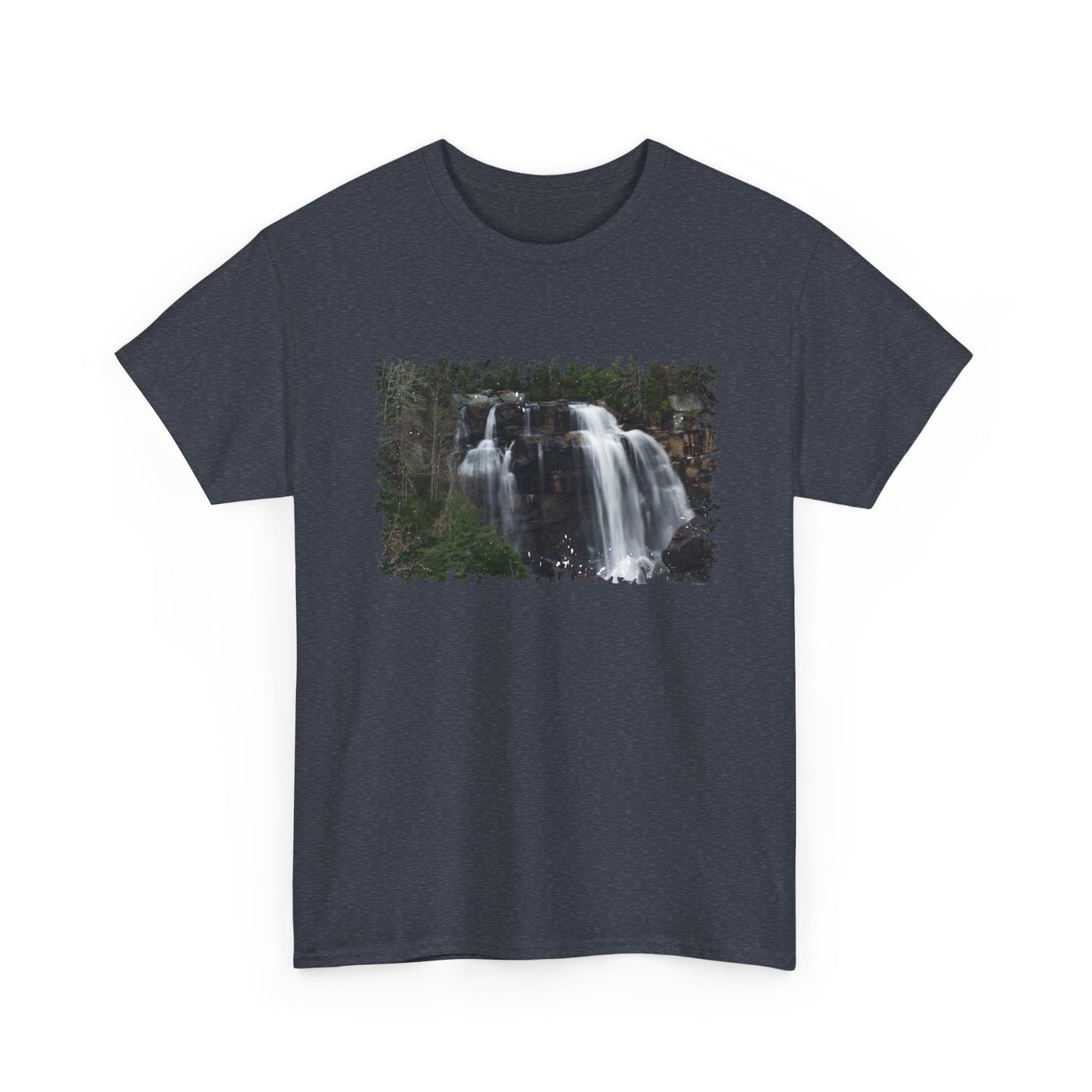 Waterfall Photo Tee — 'Let It Flow' Graphic T-Shirt