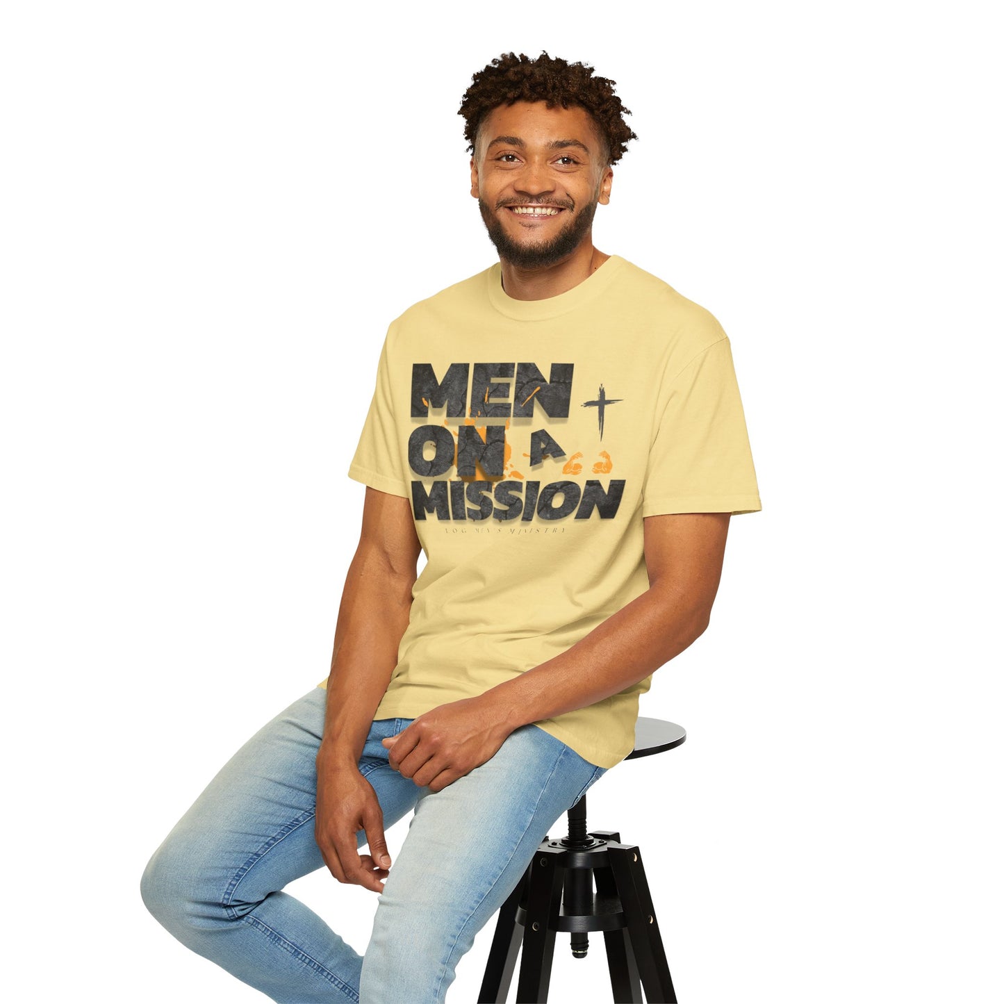 LOG Men on a Mission: Unisex Garment-Dyed T-shirt, Inspirational Tee, Faith-Based Apparel, Christian Gift, Casual Everyday Wear
