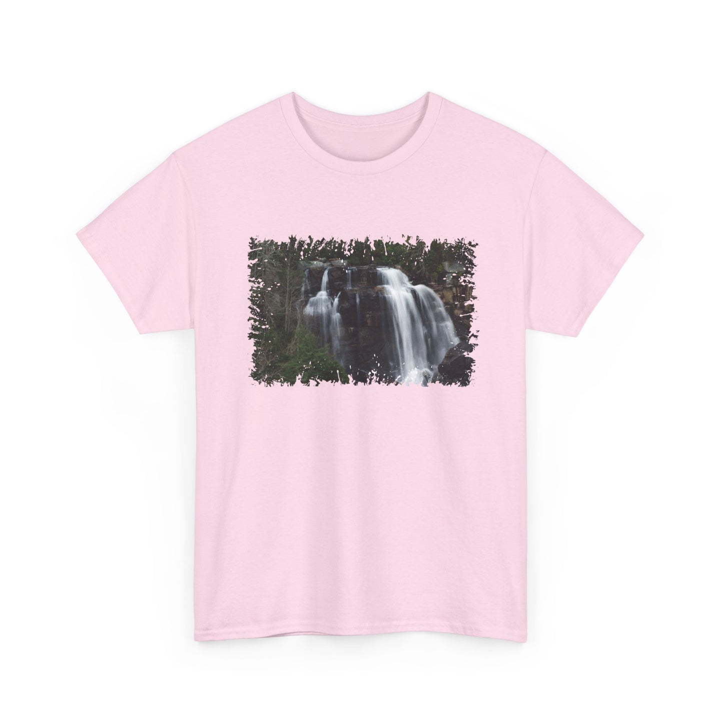 Waterfall Photo Tee — 'Let It Flow' Graphic T-Shirt