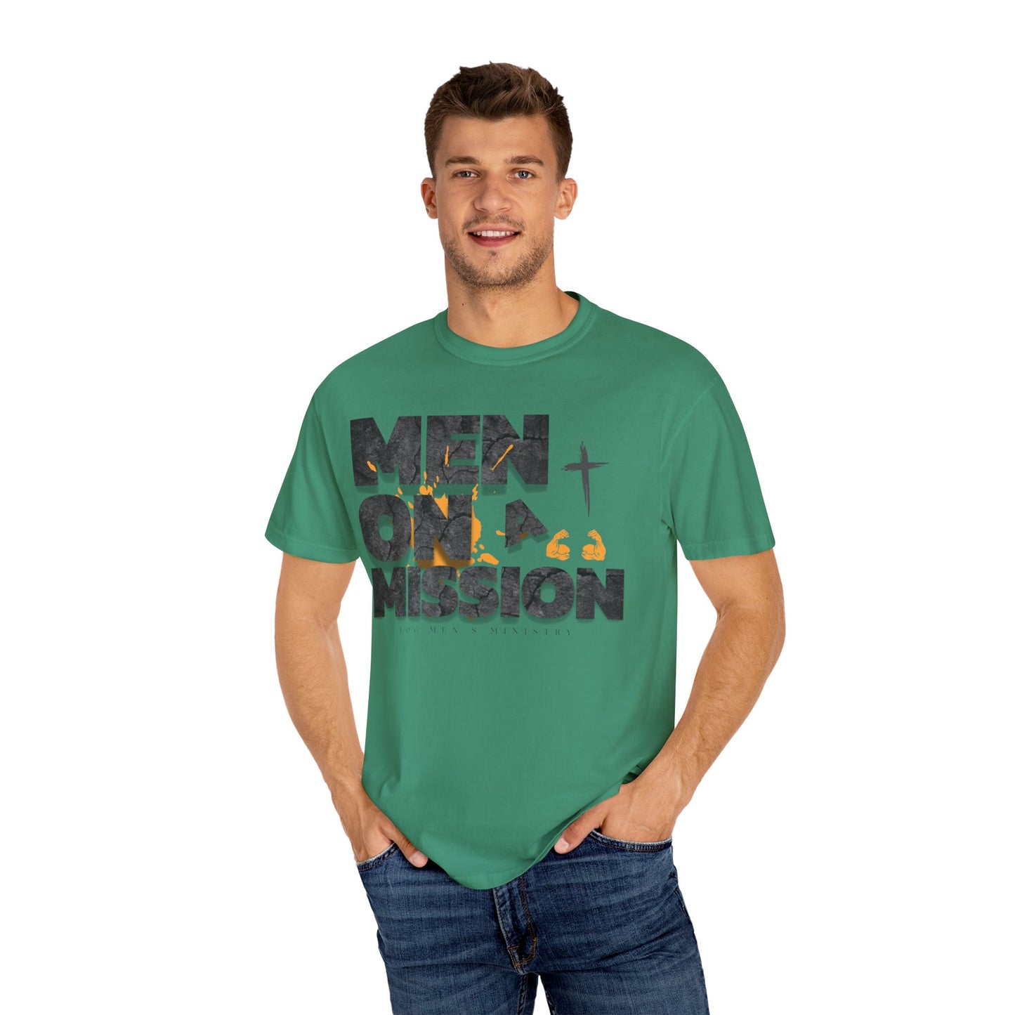 LOG Men on a Mission: Unisex Garment-Dyed T-shirt, Inspirational Tee, Faith-Based Apparel, Christian Gift, Casual Everyday Wear