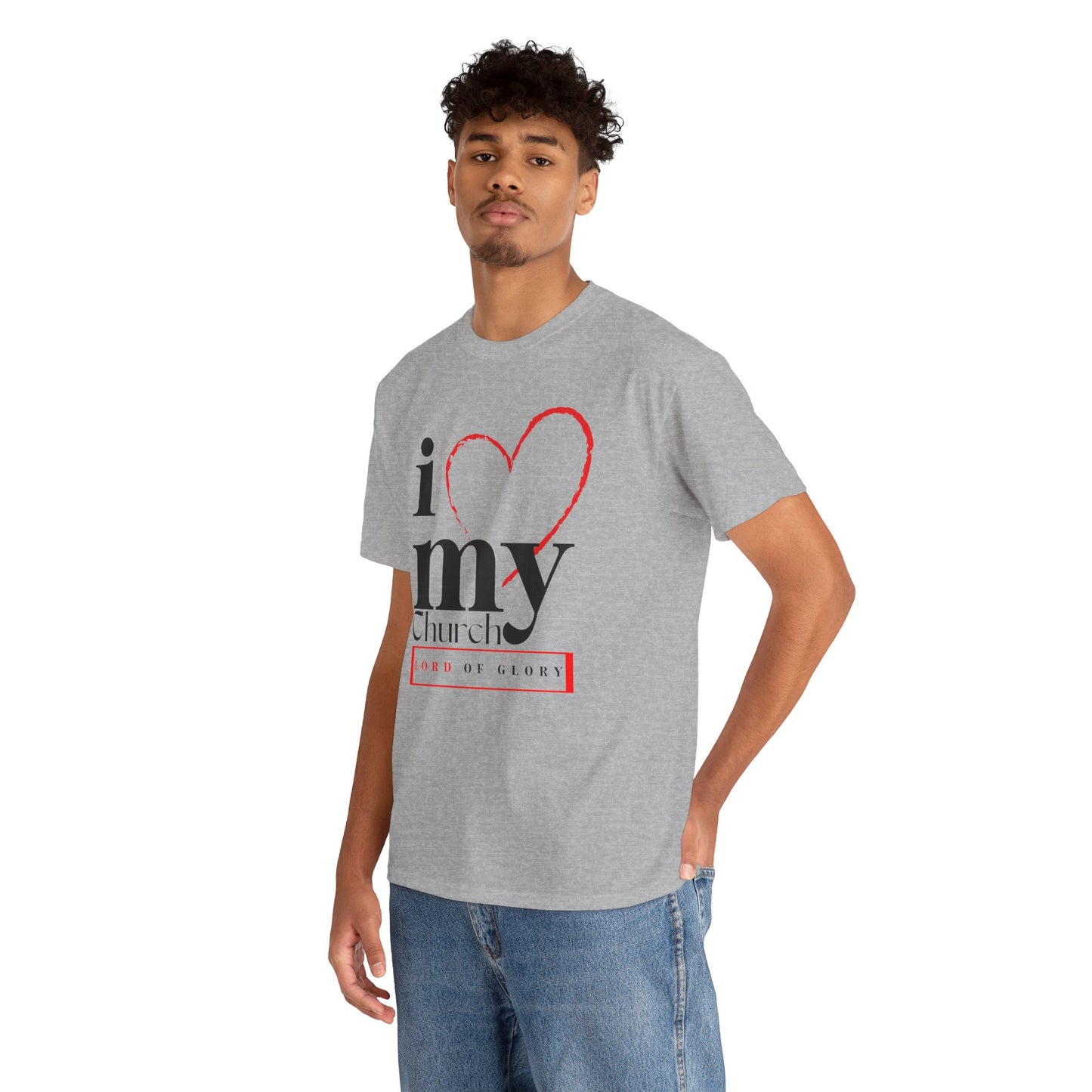 LOG I Love My Church Unisex Tee, Faith-based T-Shirt, Religious Apparel, Gift for Churchgoers, Casual Weekend Wear