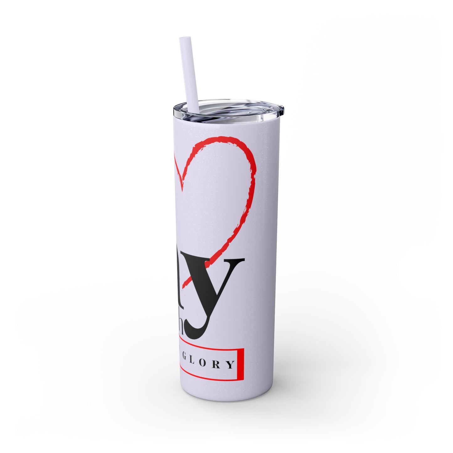 LOG I Love My Church Skinny Tumbler with Straw, 20oz - Perfect for Home, Gifts, Christian Events, Coffee Lovers, and Everyday Use