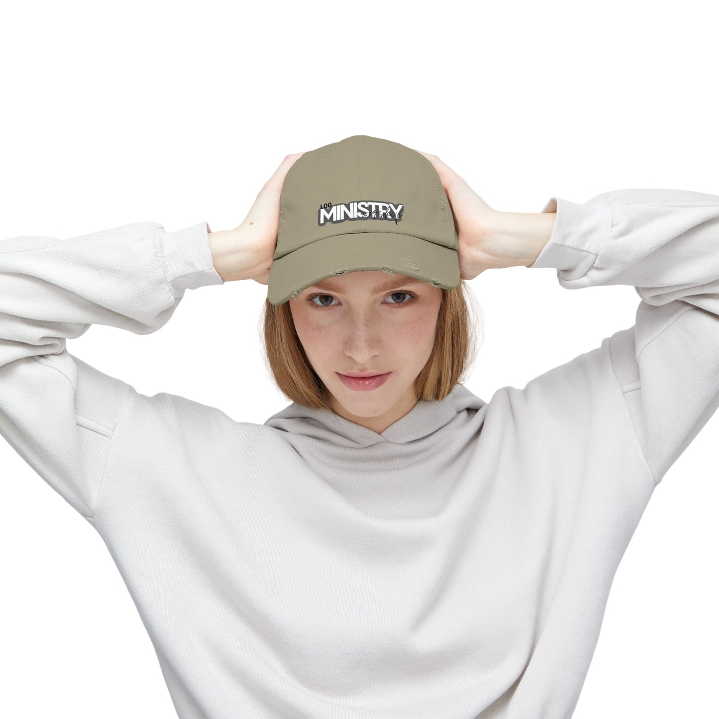 LOG Unisex Distressed Cap with 'MINISTRY': Design, Trendy Baseball Hat for Casual Outfits, Gift for Friends, Daily Wear, Festival [...]