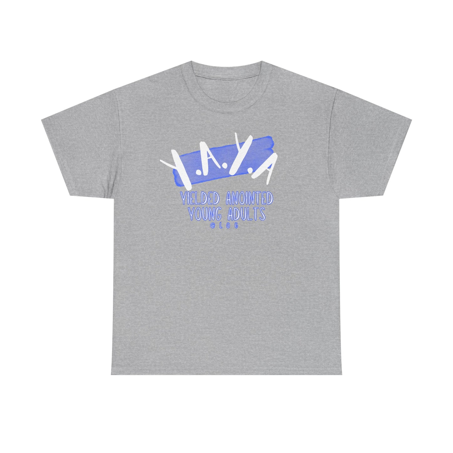 YAYA: Unisex Heavy Cotton Tee - YAYA Yielded Anointed Young Adults, Christian Apparel, Youth Group Shirt, Faith-Based Clothing, Casual Tee, [...]