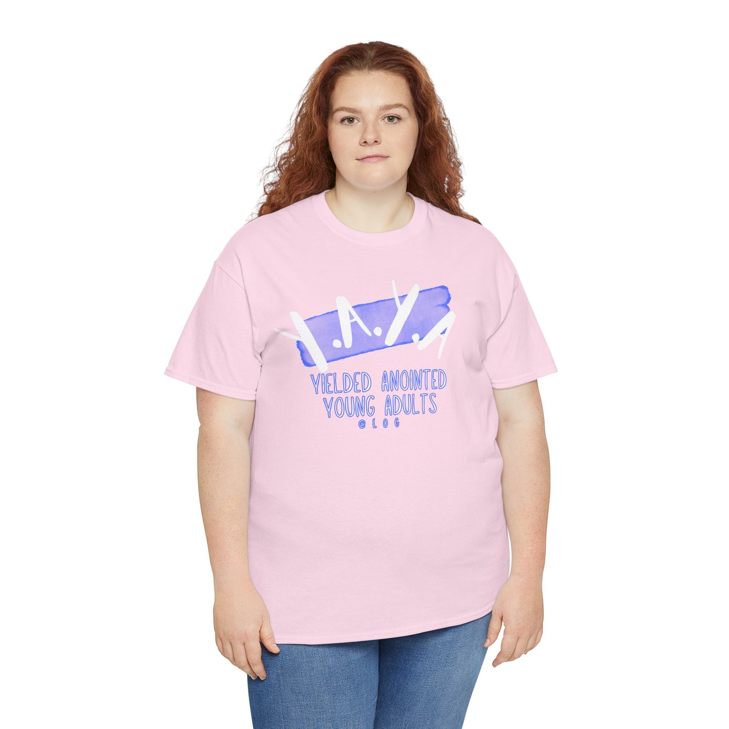 YAYA: Unisex Heavy Cotton Tee - YAYA Yielded Anointed Young Adults, Christian Apparel, Youth Group Shirt, Faith-Based Clothing, Casual Tee, [...]