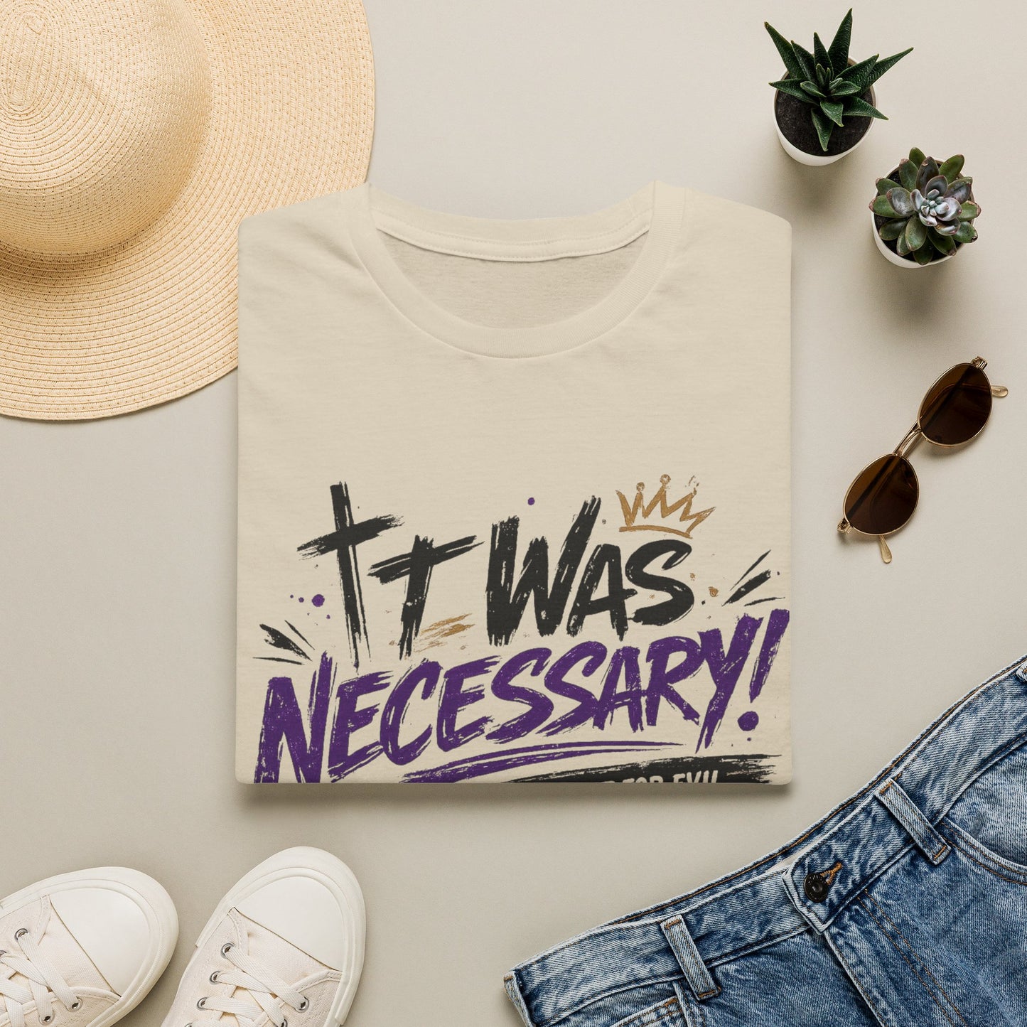 It Was Necessary T-Shirt — Faith & Bold Statement Christian Graphic Tee