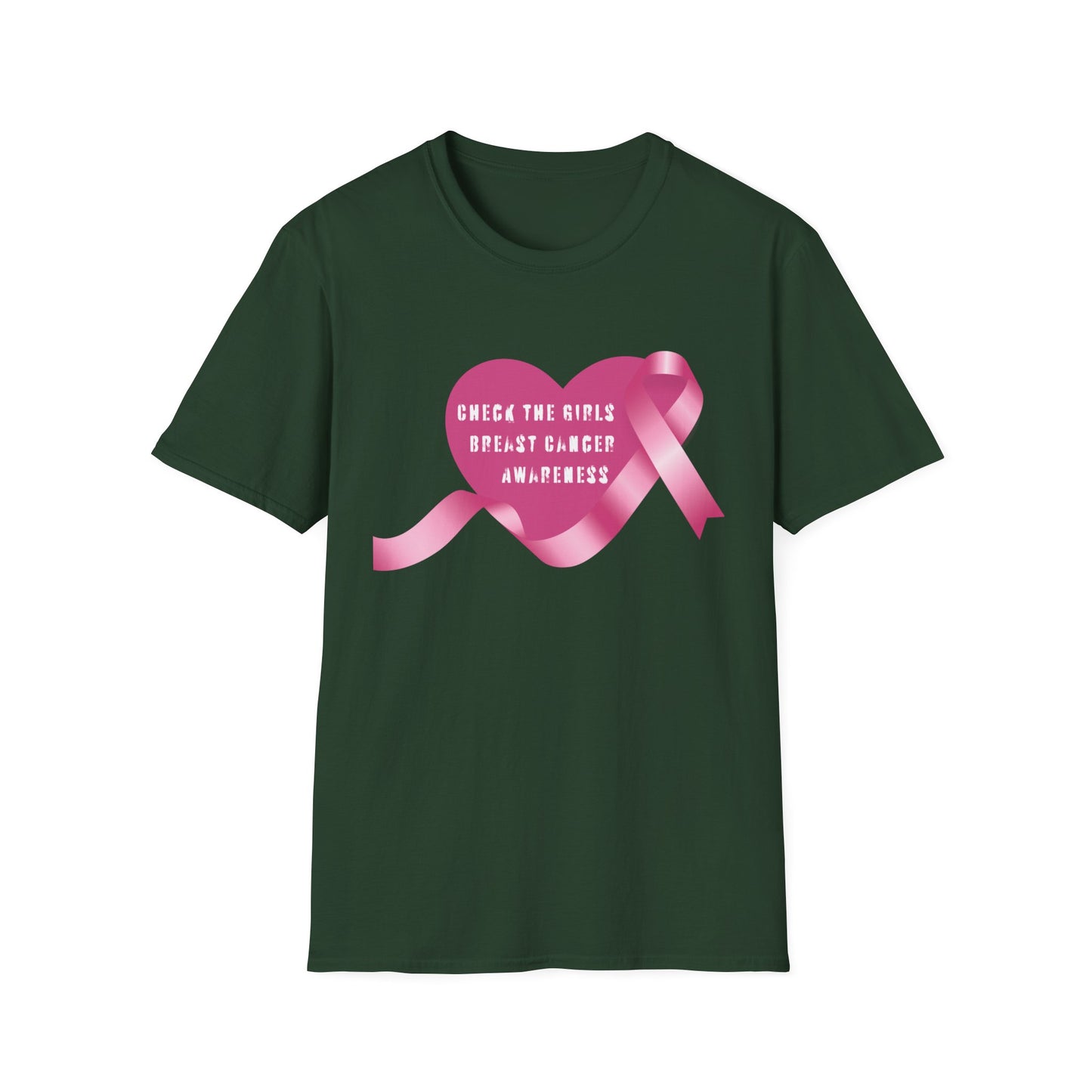 Breast Cancer Awareness T-Shirt - Check The Girls, Gift for Support, Fundraiser Event, Comfort Wear, Pink Ribbon Tee, Unisex Fashion