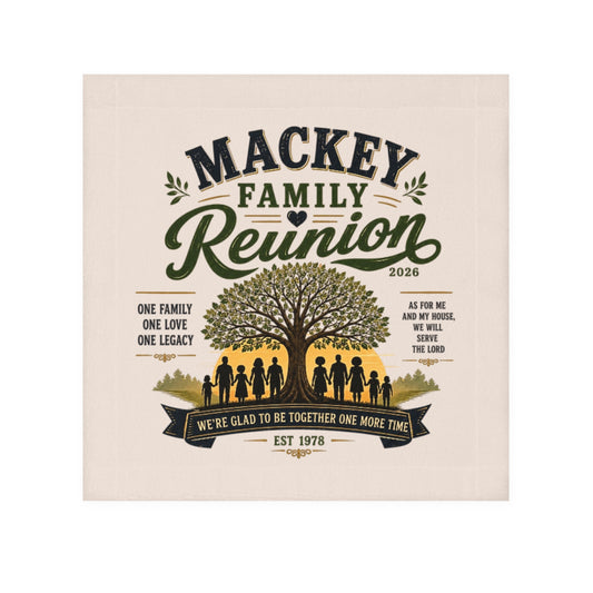 Family Reunion Face Towel — Personalized 'Mackey Family Reunion' Tree Design (2026)