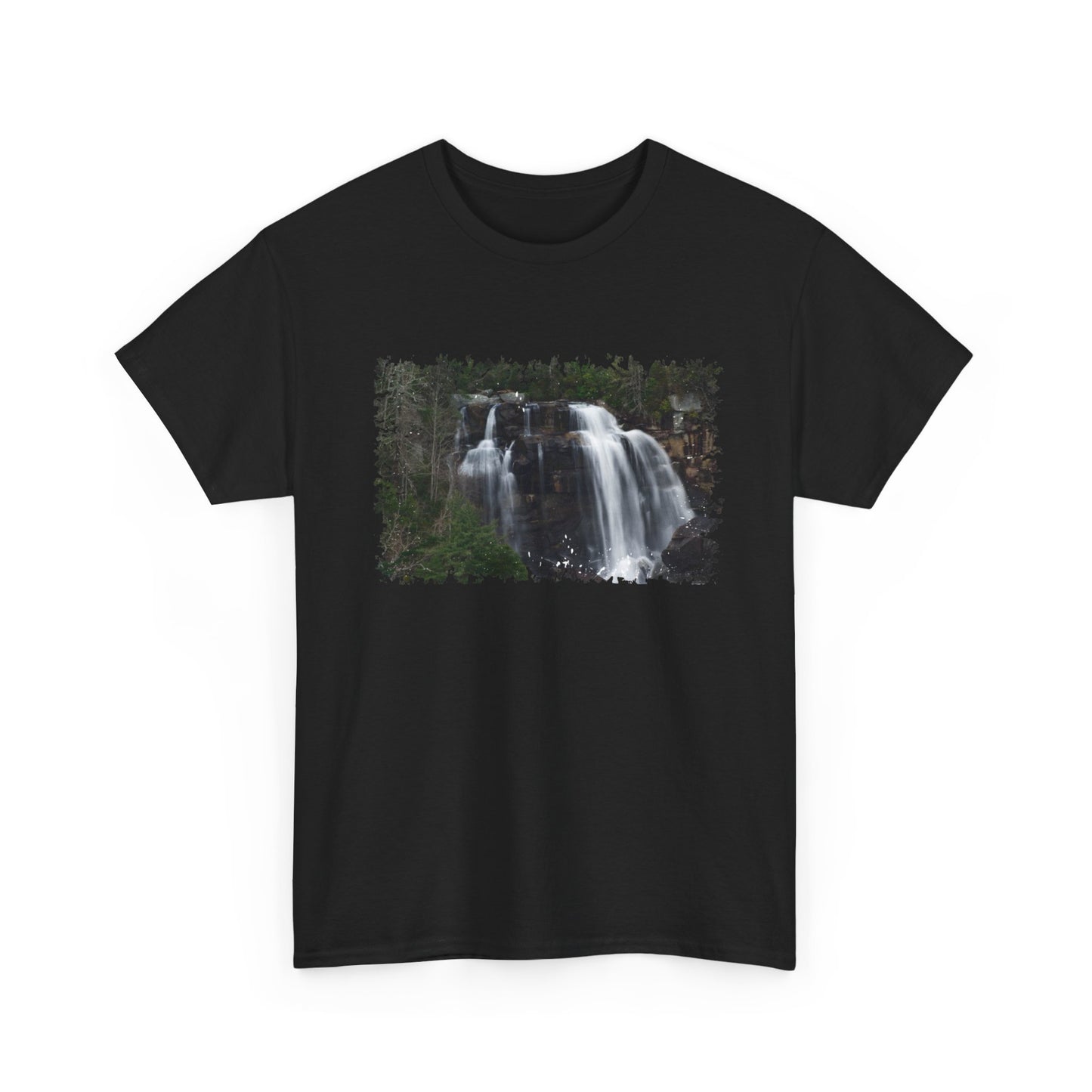 Waterfall Photo Tee — 'Let It Flow' Graphic T-Shirt