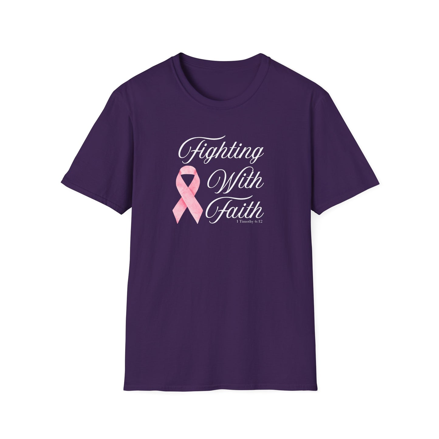 Fighting With Faith T-Shirt, Unisex Cancer Awareness Shirt, Inspirational Tee, Supportive Gift, Pink Ribbon Top