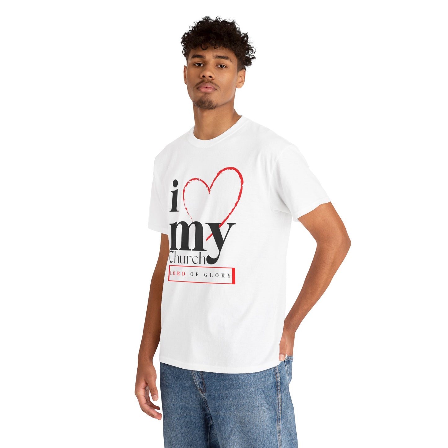 LOG I Love My Church Unisex Tee, Faith-based T-Shirt, Religious Apparel, Gift for Churchgoers, Casual Weekend Wear