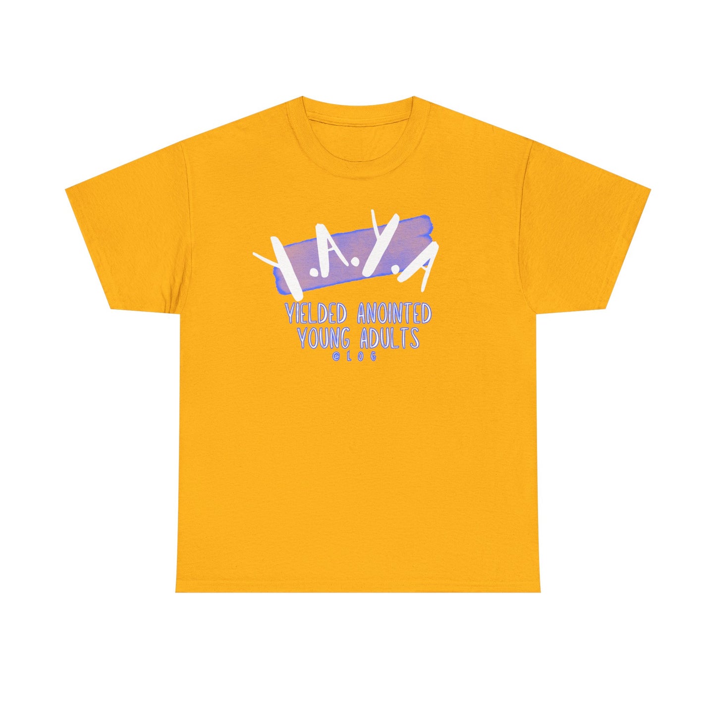 YAYA: Unisex Heavy Cotton Tee - YAYA Yielded Anointed Young Adults, Christian Apparel, Youth Group Shirt, Faith-Based Clothing, Casual Tee, [...]